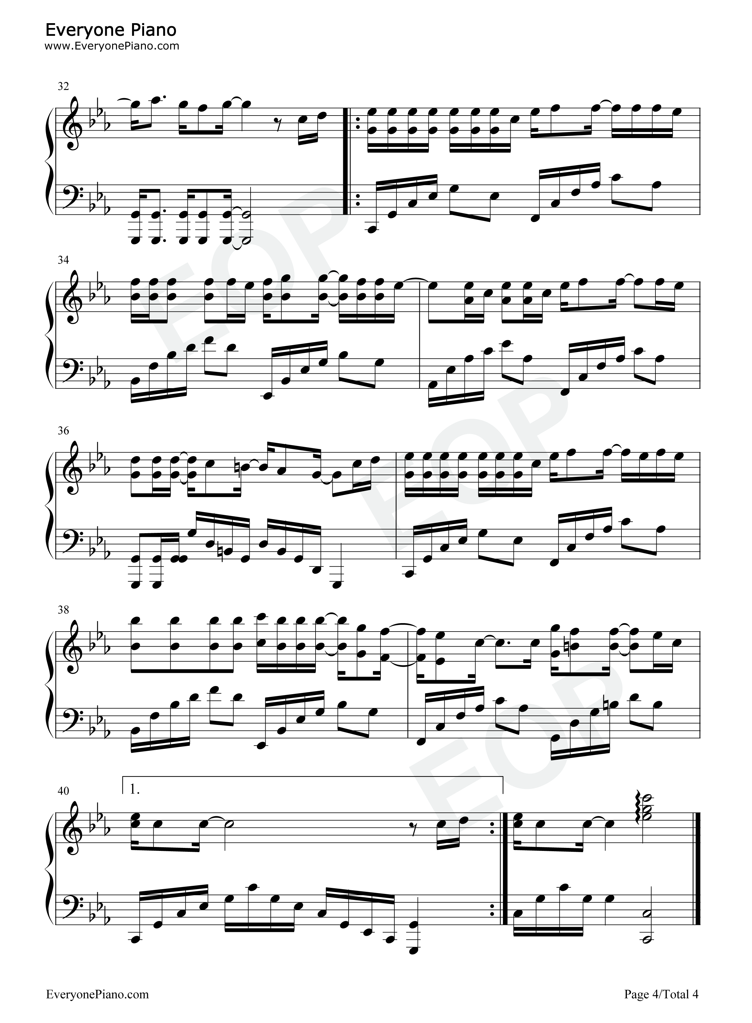 吻得太逼真钢琴谱_张敬轩