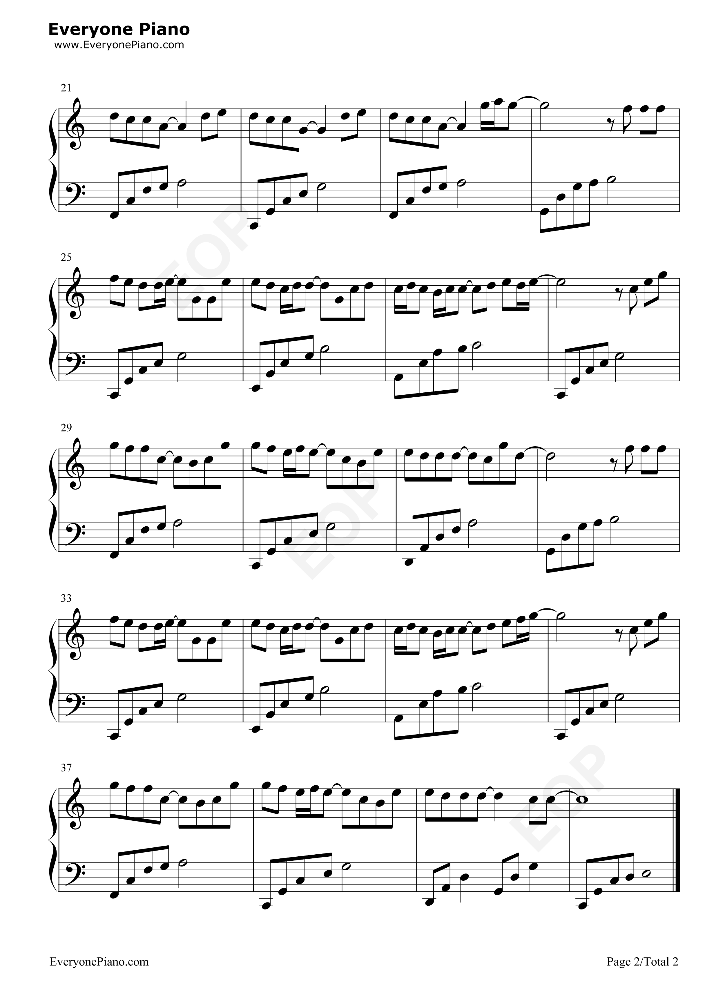 欠你的婚礼钢琴谱_白小白