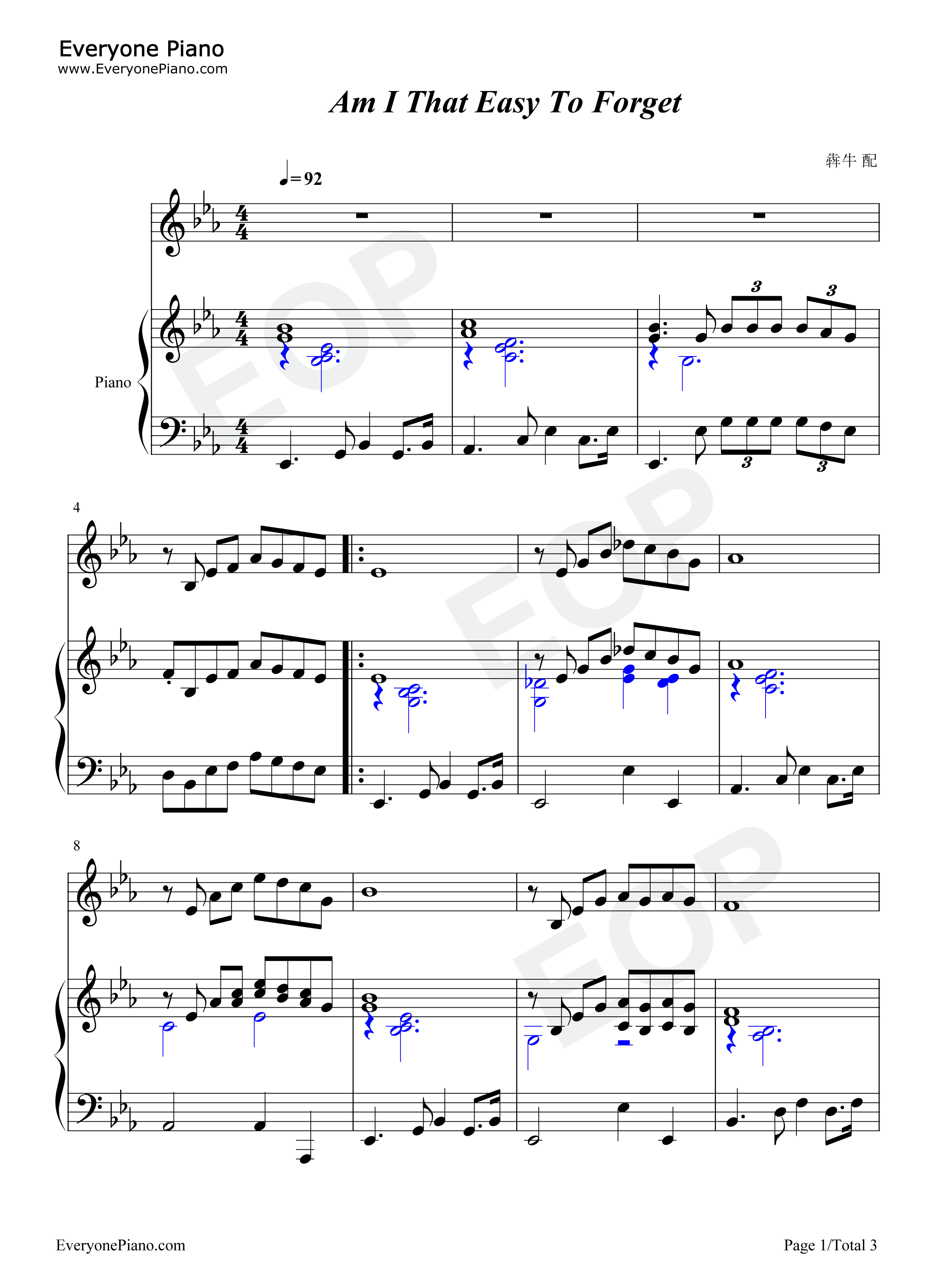 Am_I_That_Easy_To_Forget钢琴谱_Jim_Reeves