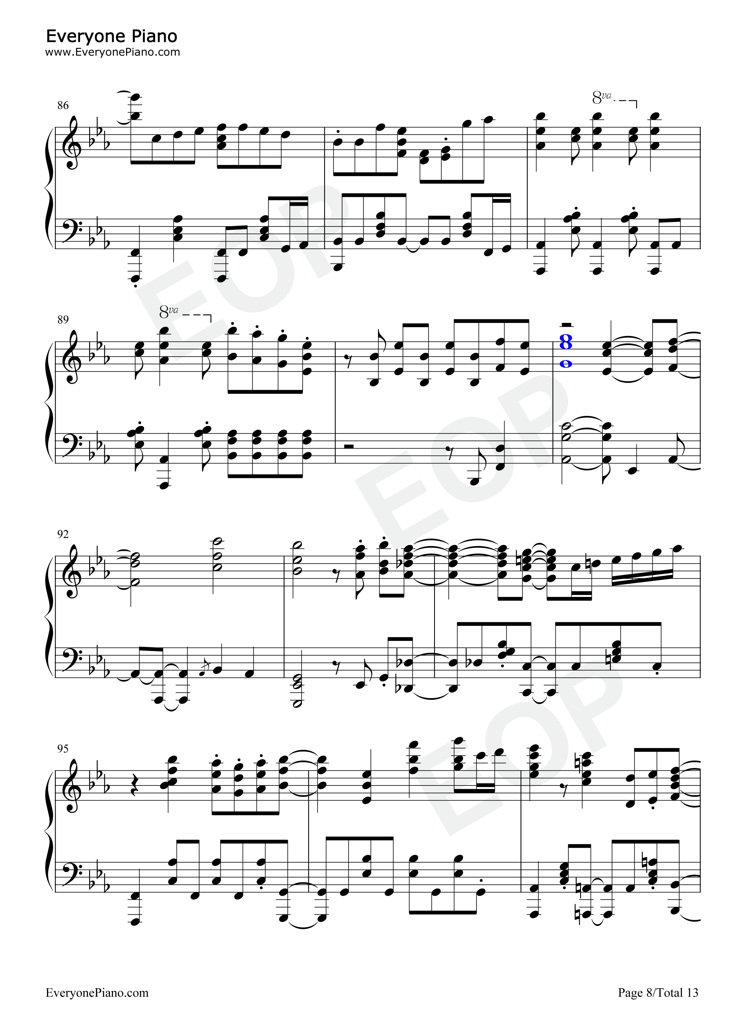 五等分の軌跡钢琴谱_中野家の五つ子