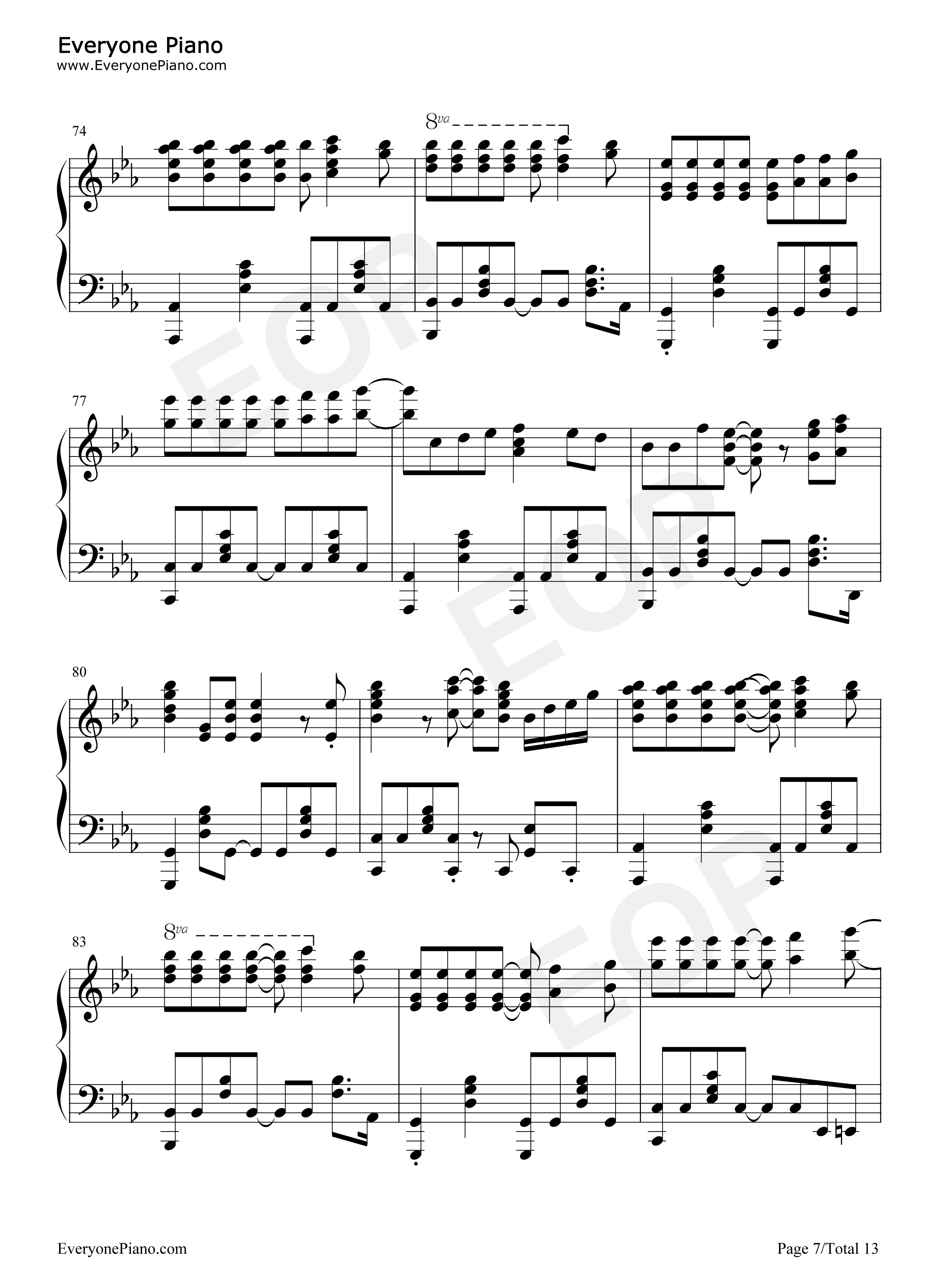 五等分の軌跡钢琴谱_中野家の五つ子