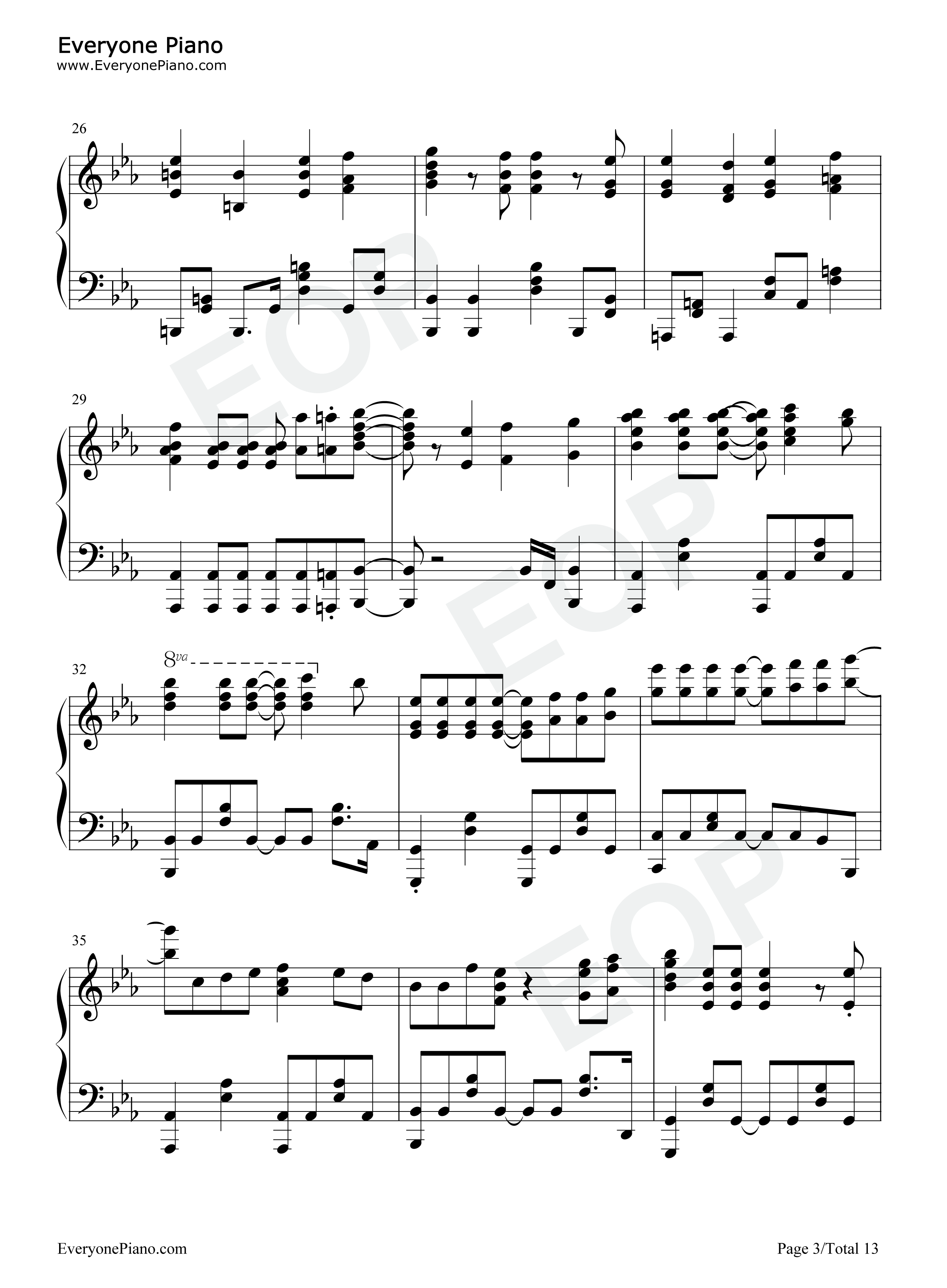 五等分の軌跡钢琴谱_中野家の五つ子