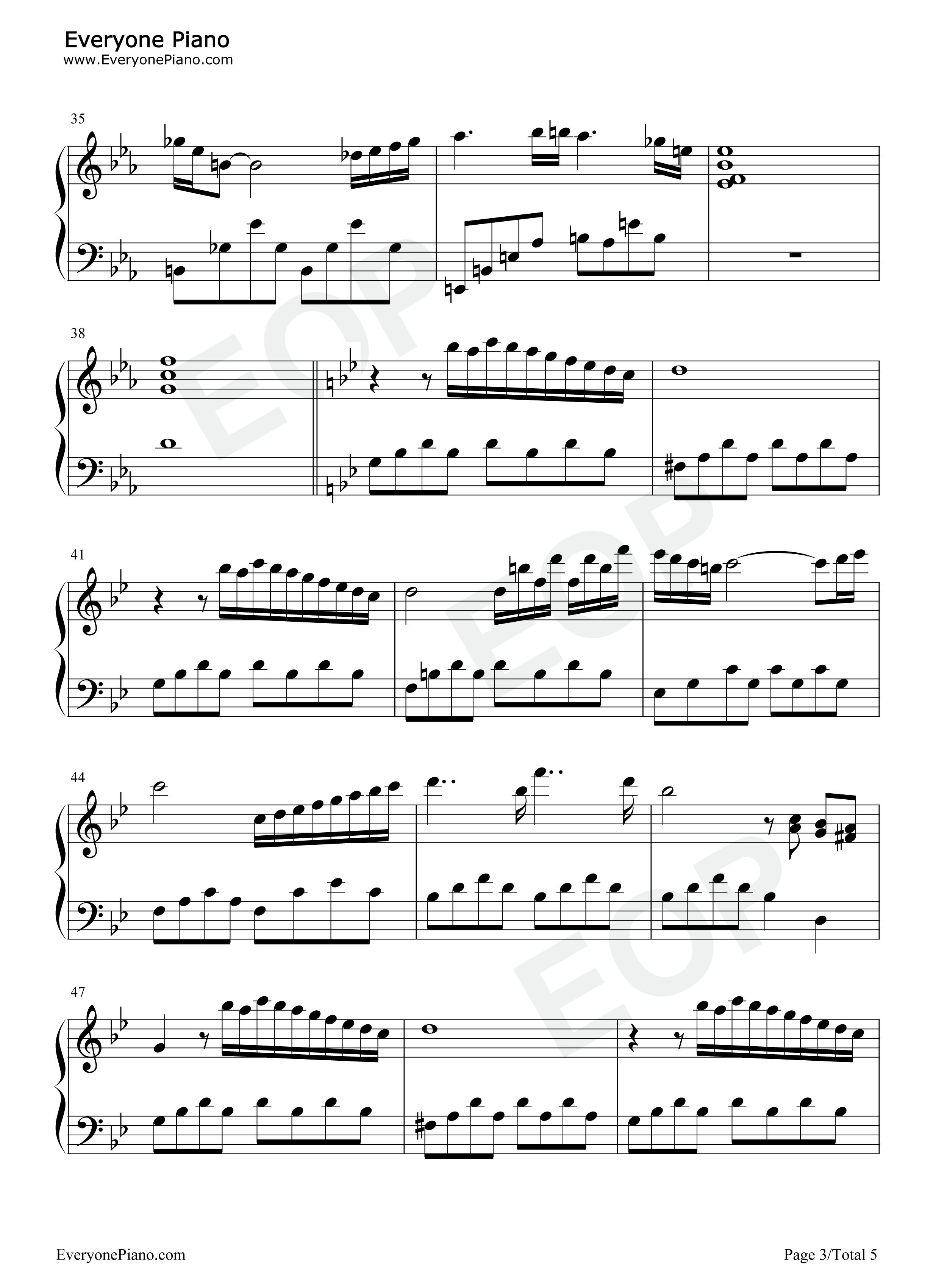 はつ恋钢琴谱_久石让