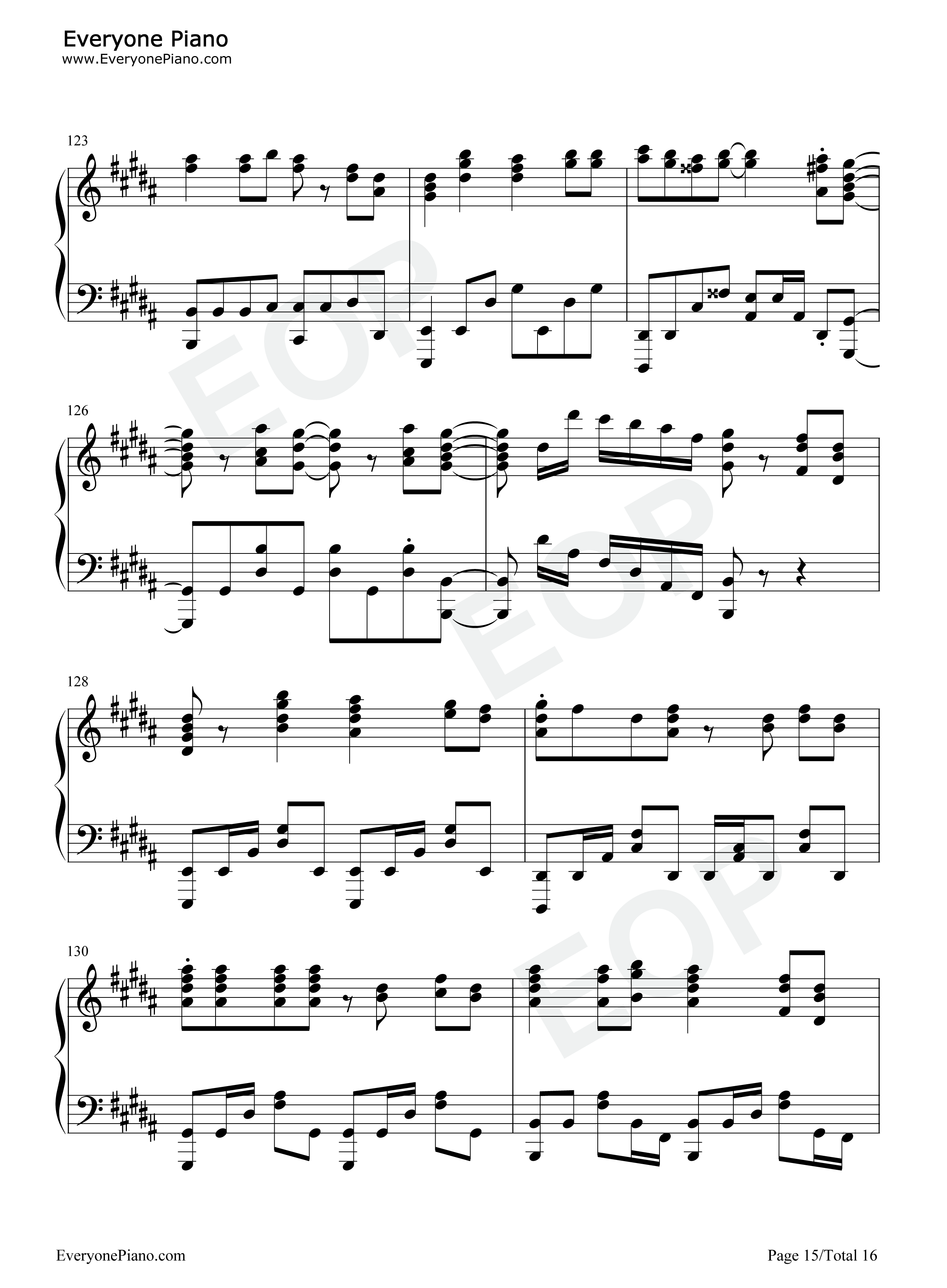 四角運命钢琴谱_三月的Phantasia