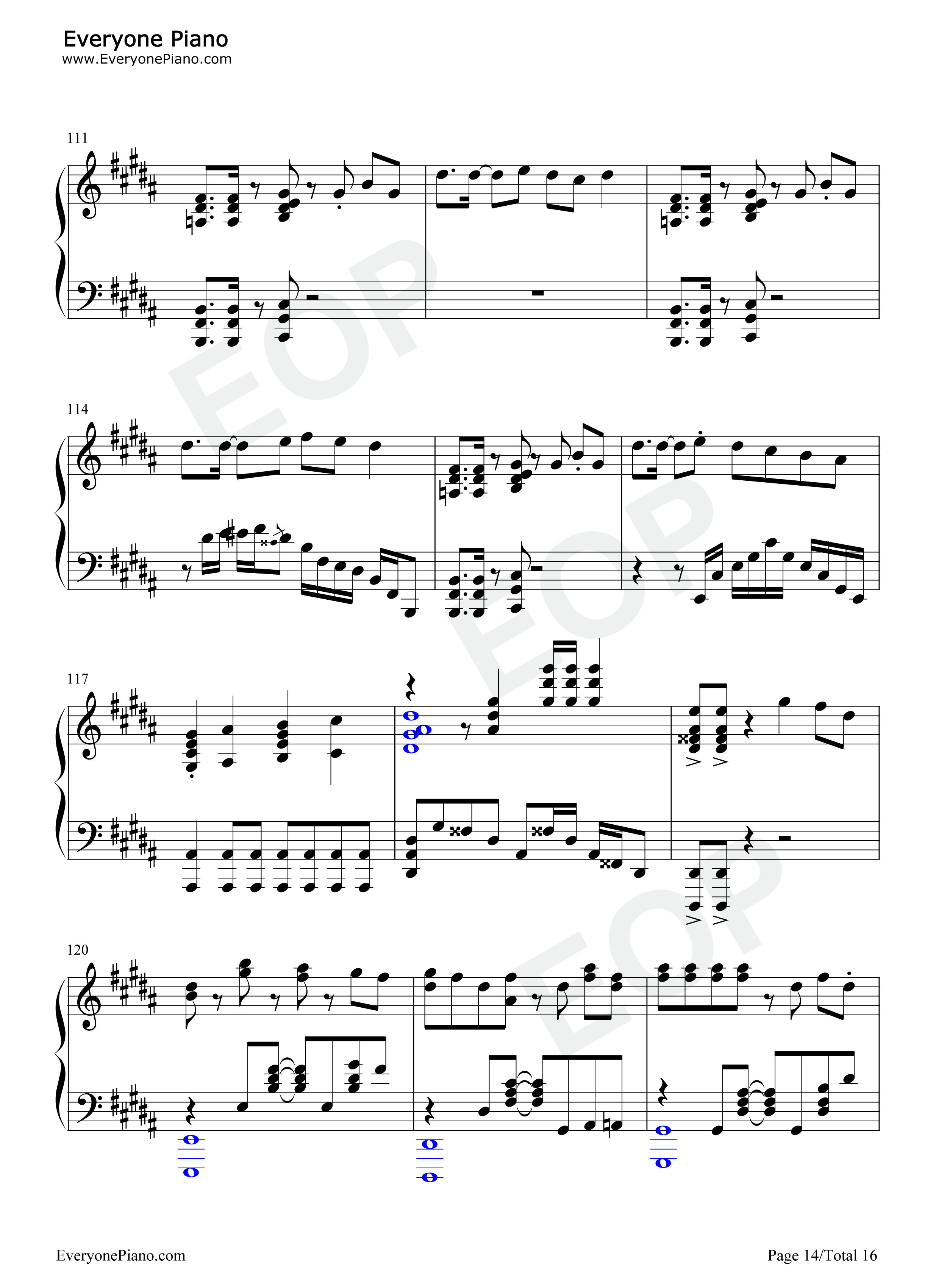 四角運命钢琴谱_三月的Phantasia