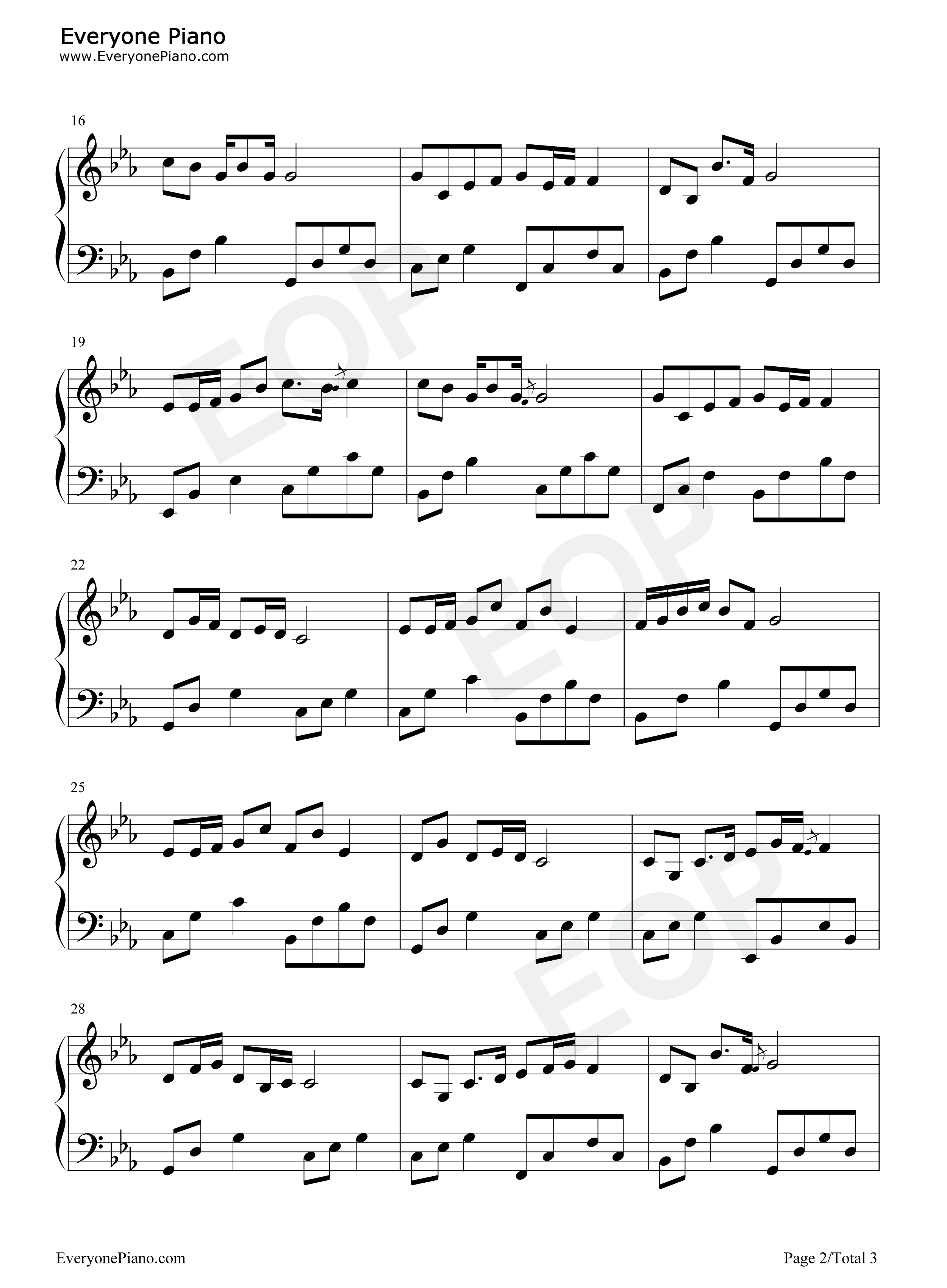 人间烟火钢琴谱_程响