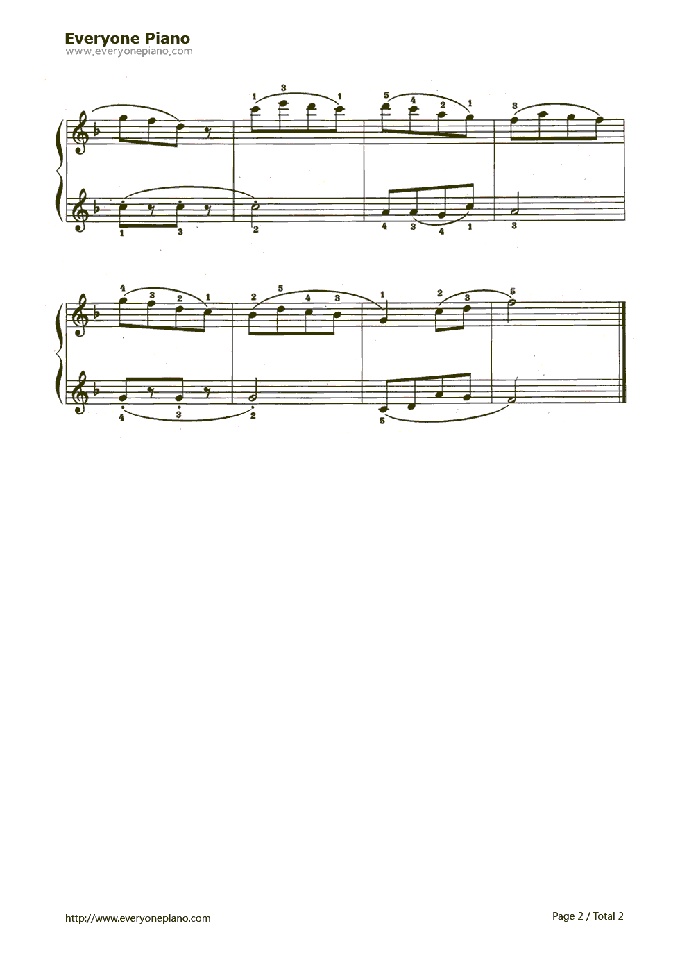 打电话钢琴谱_未知