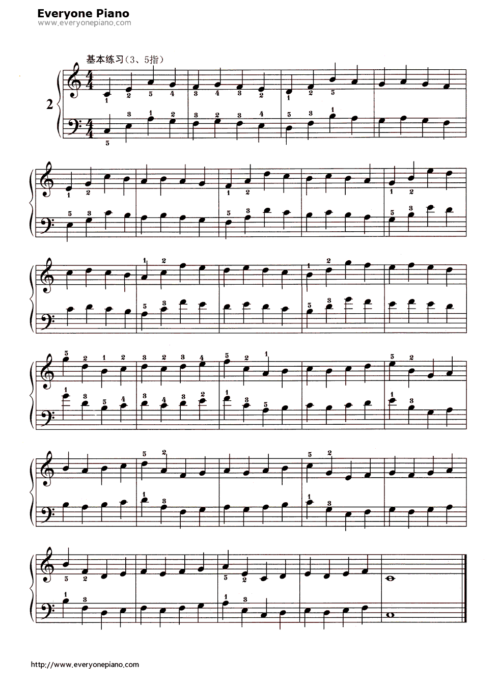 哈农基本练习2钢琴谱_哈农