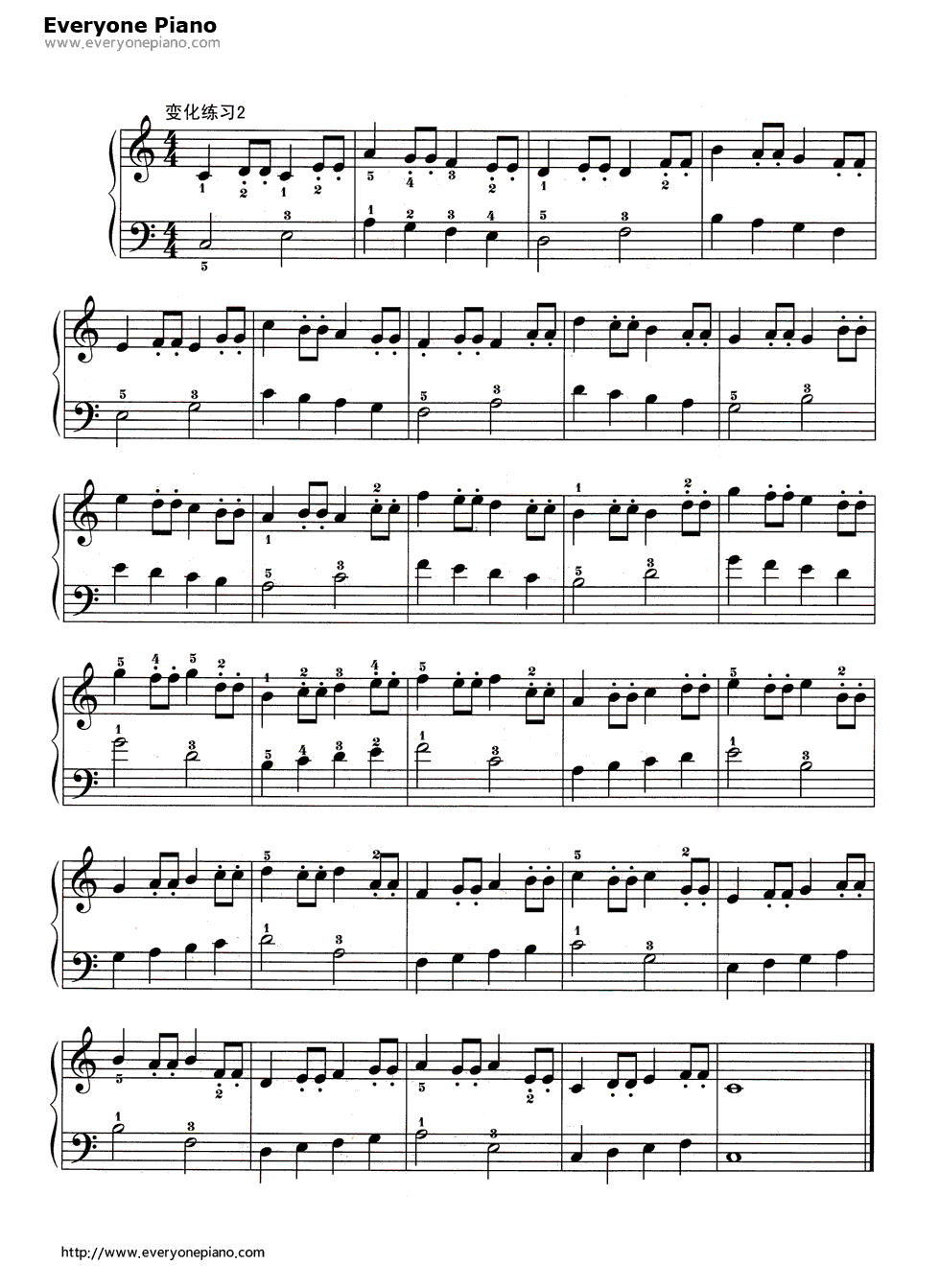 哈农基本练习4钢琴谱_哈农