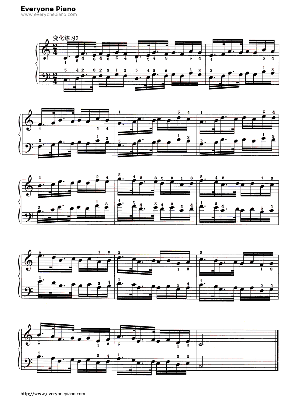 哈农基本练习14钢琴谱_哈农