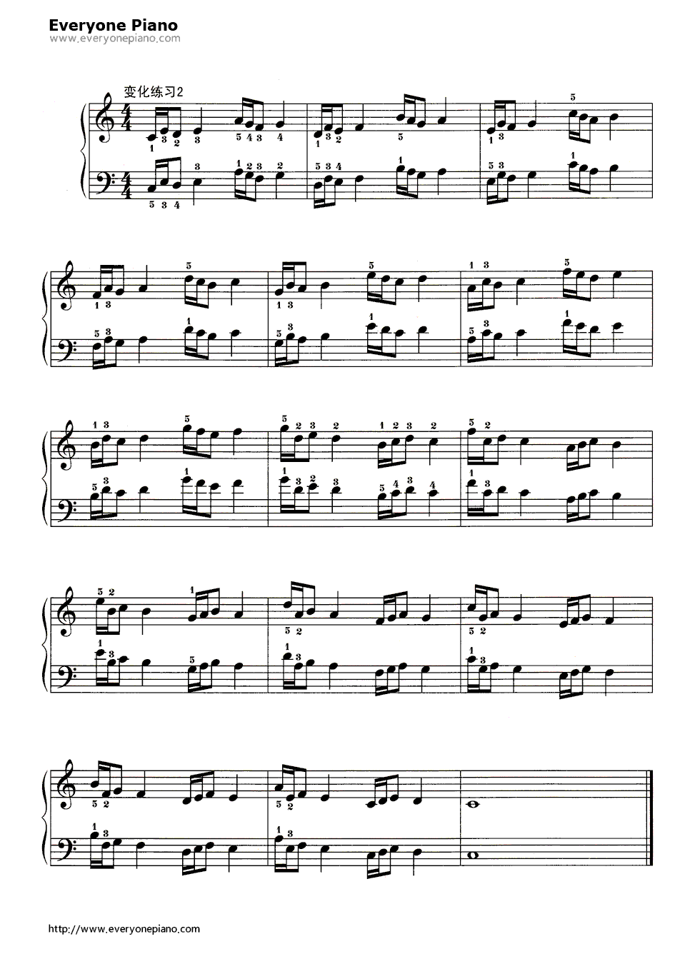 哈农基本练习16钢琴谱_哈农