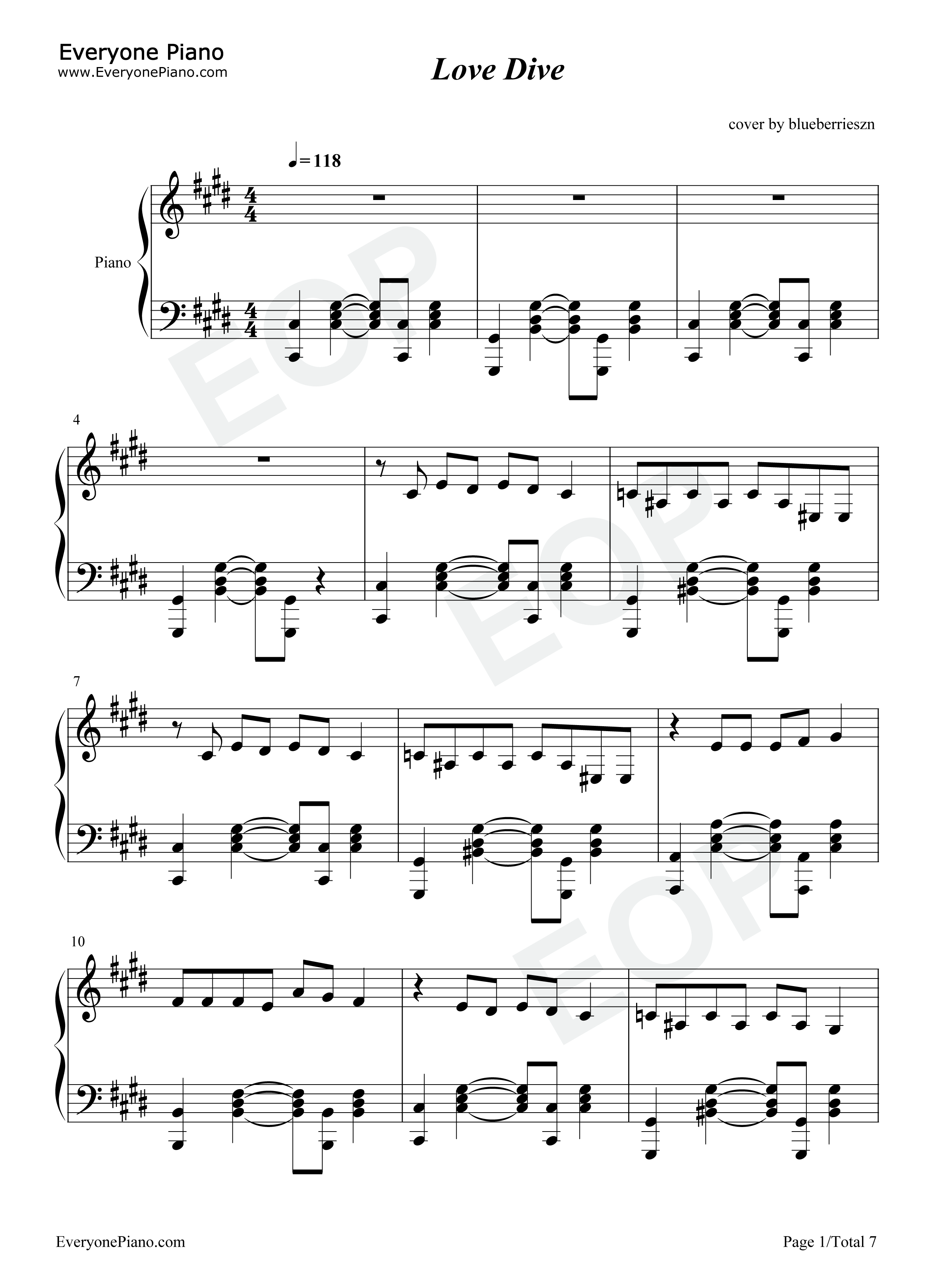 Love_Dive钢琴谱_IVE
