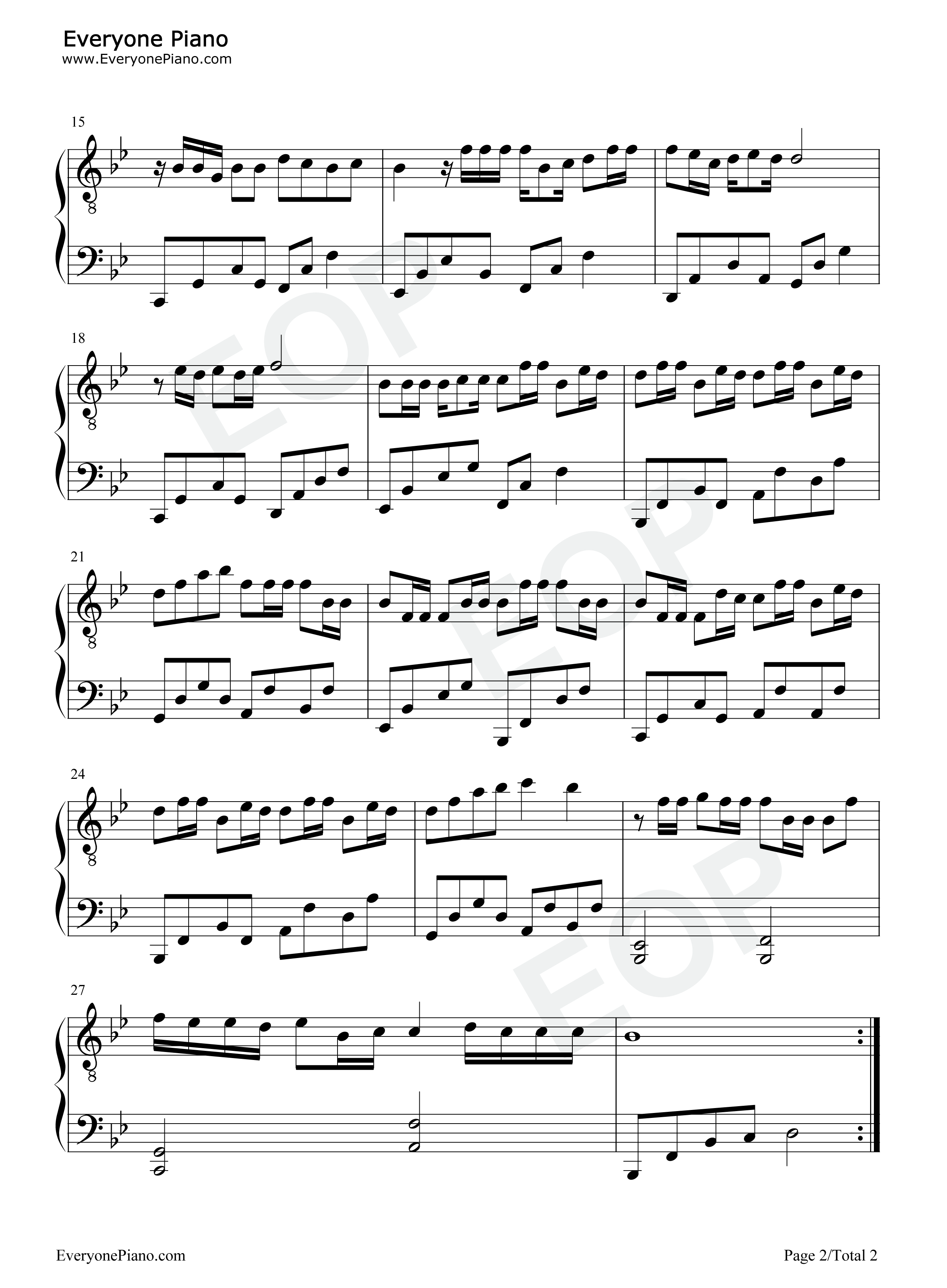 突然一场雨钢琴谱_蓝心羽