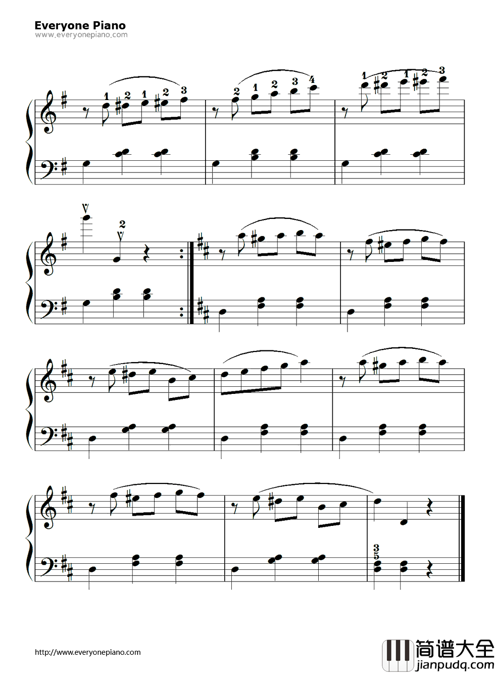 孩子们的拜厄78钢琴谱_拜厄