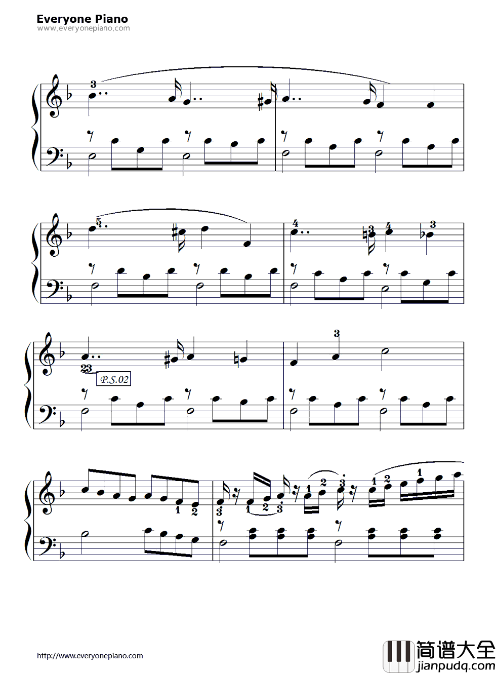 孩子们的拜厄102钢琴谱_拜厄