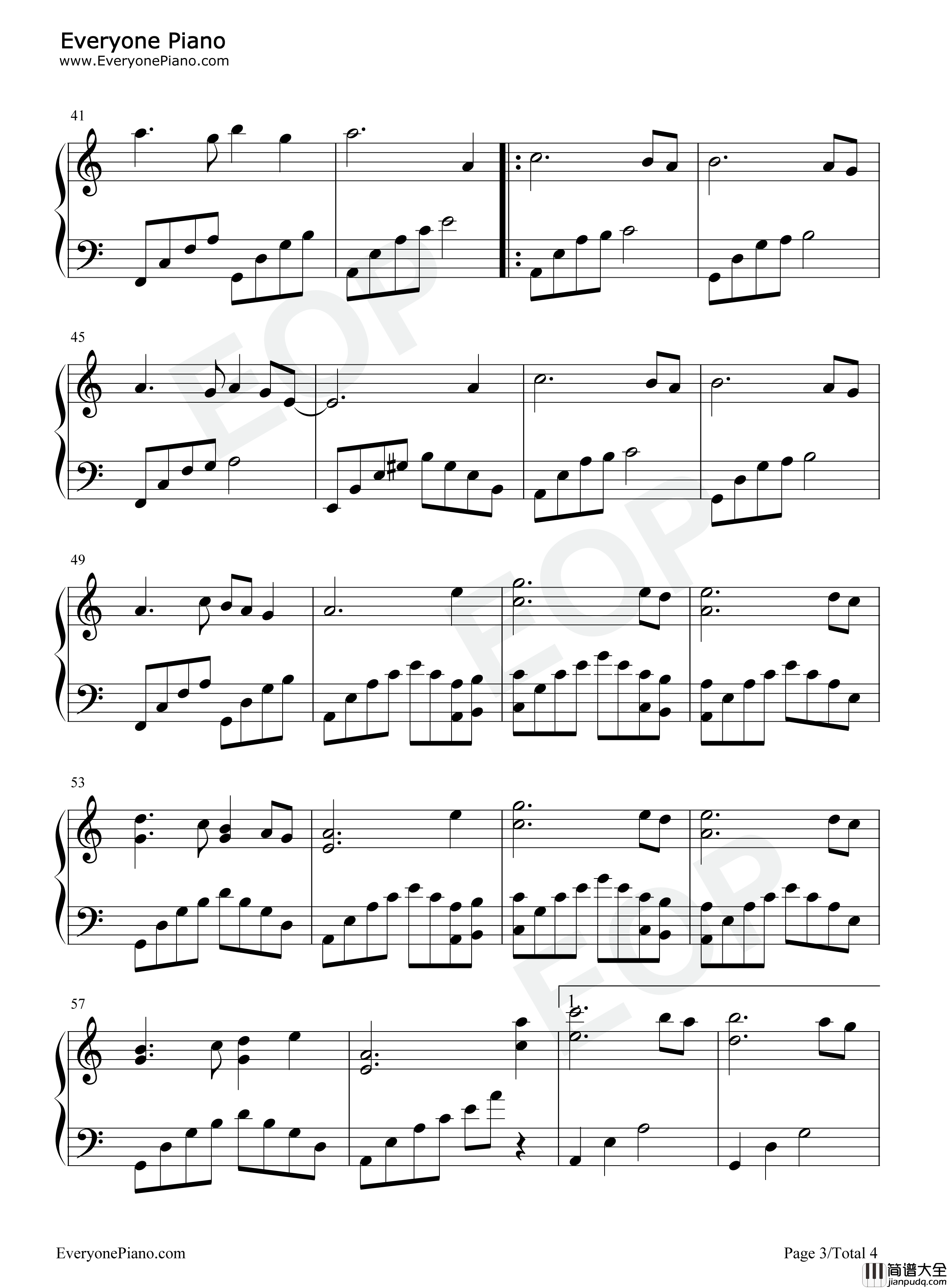 迷梦之恋钢琴谱_小兴