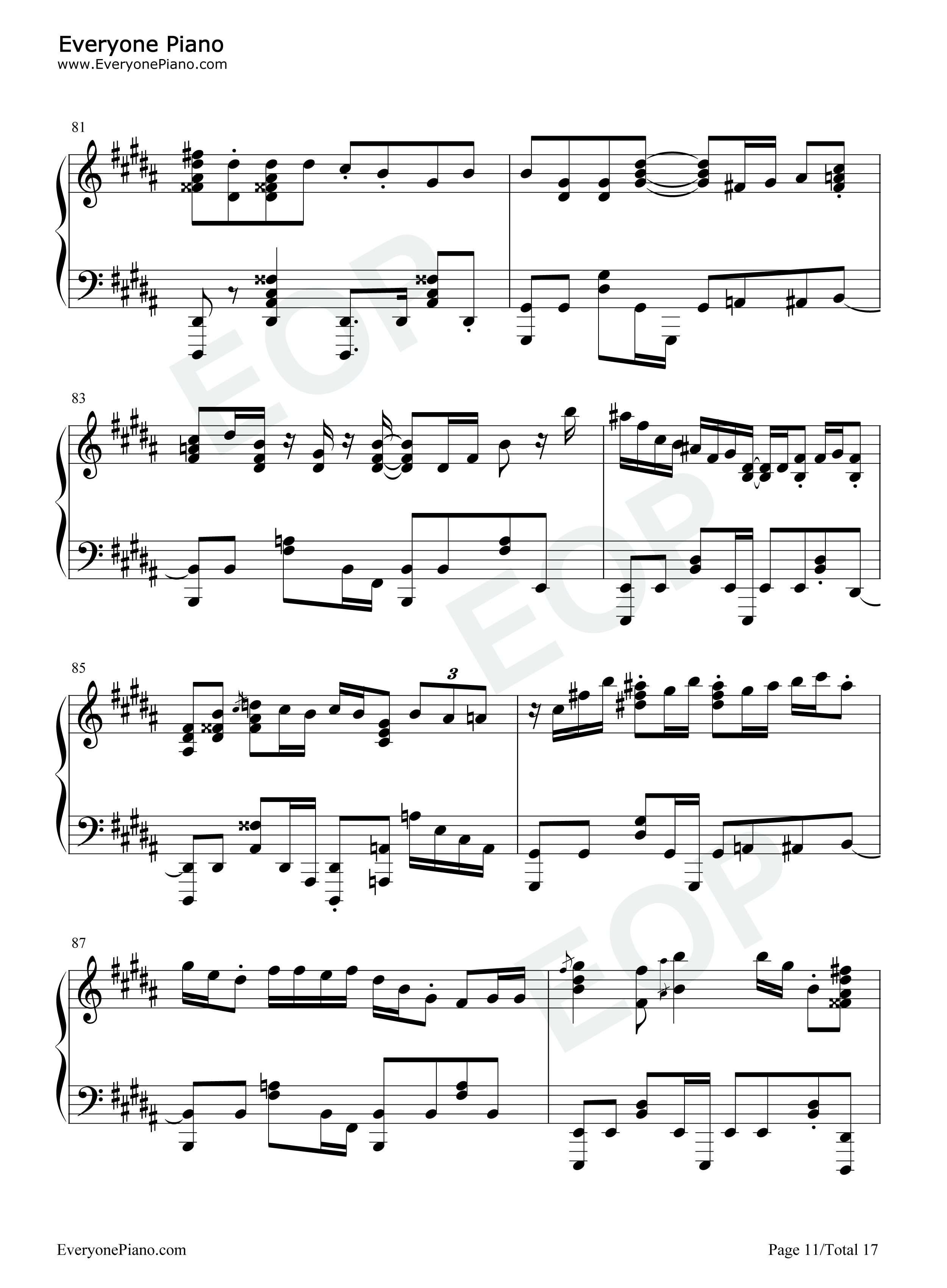 GIRI_GIRI钢琴谱_铃木雅之_すぅ