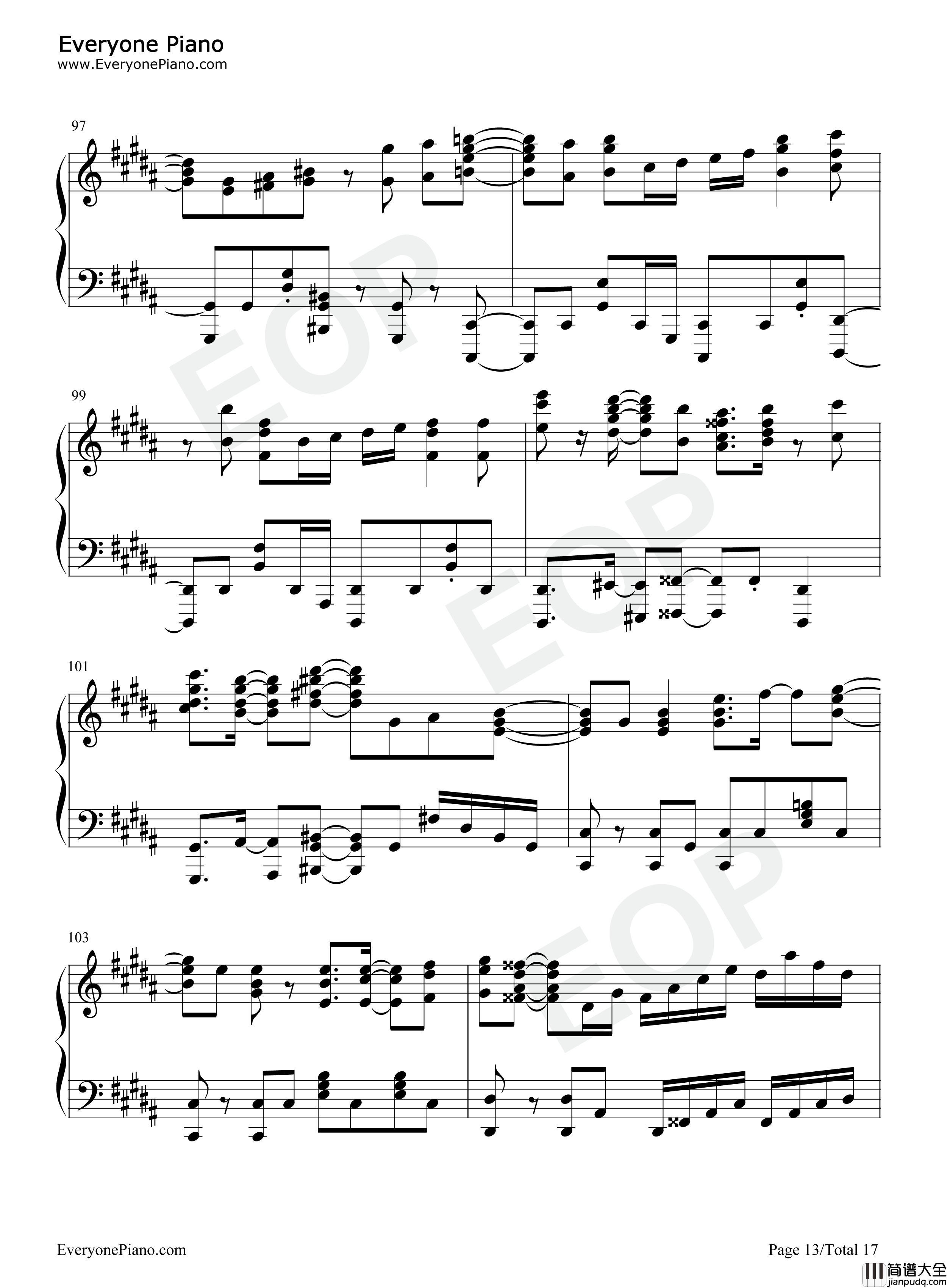 GIRI_GIRI钢琴谱_铃木雅之_すぅ