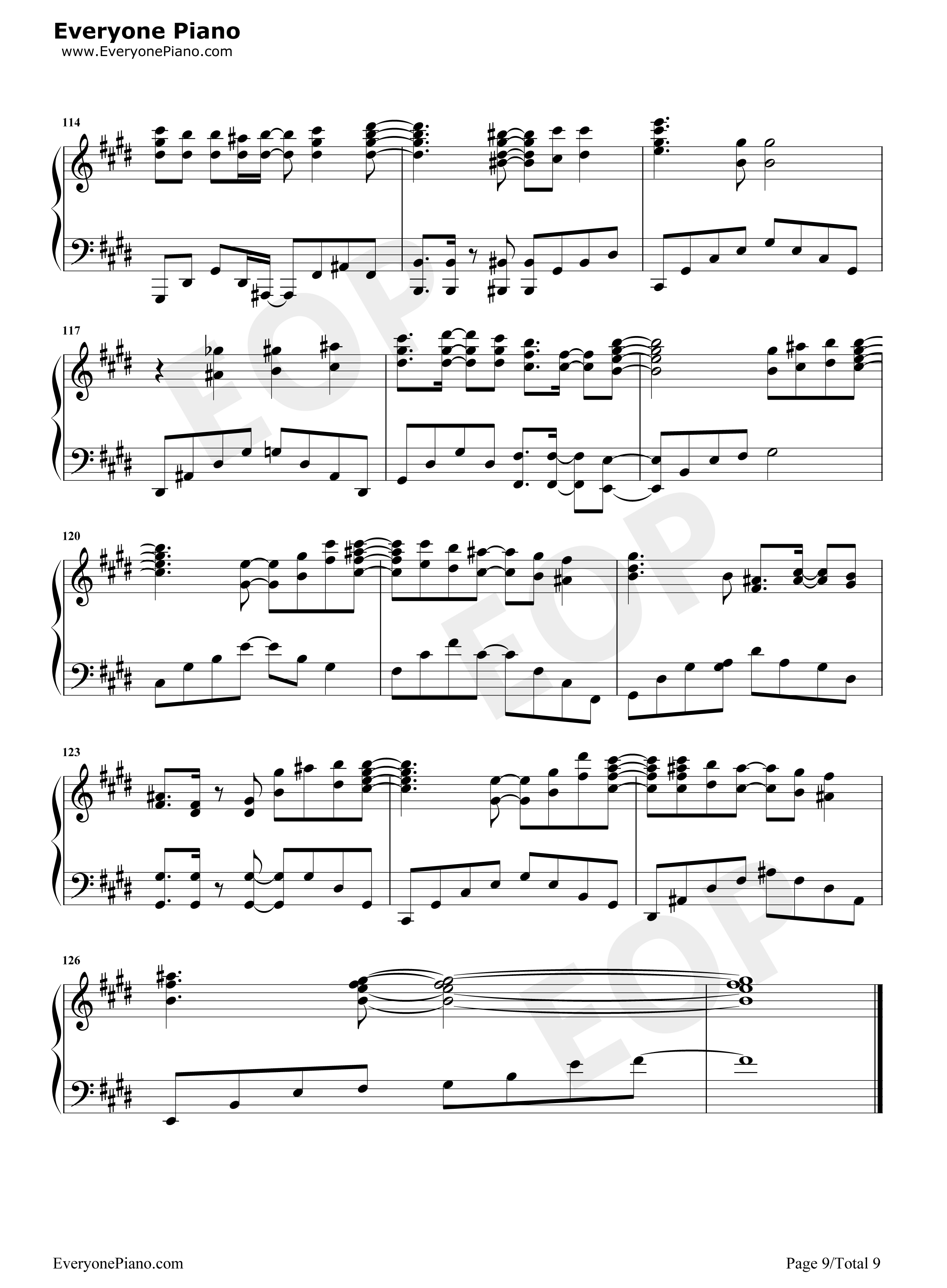 深爱钢琴谱_水树奈奈