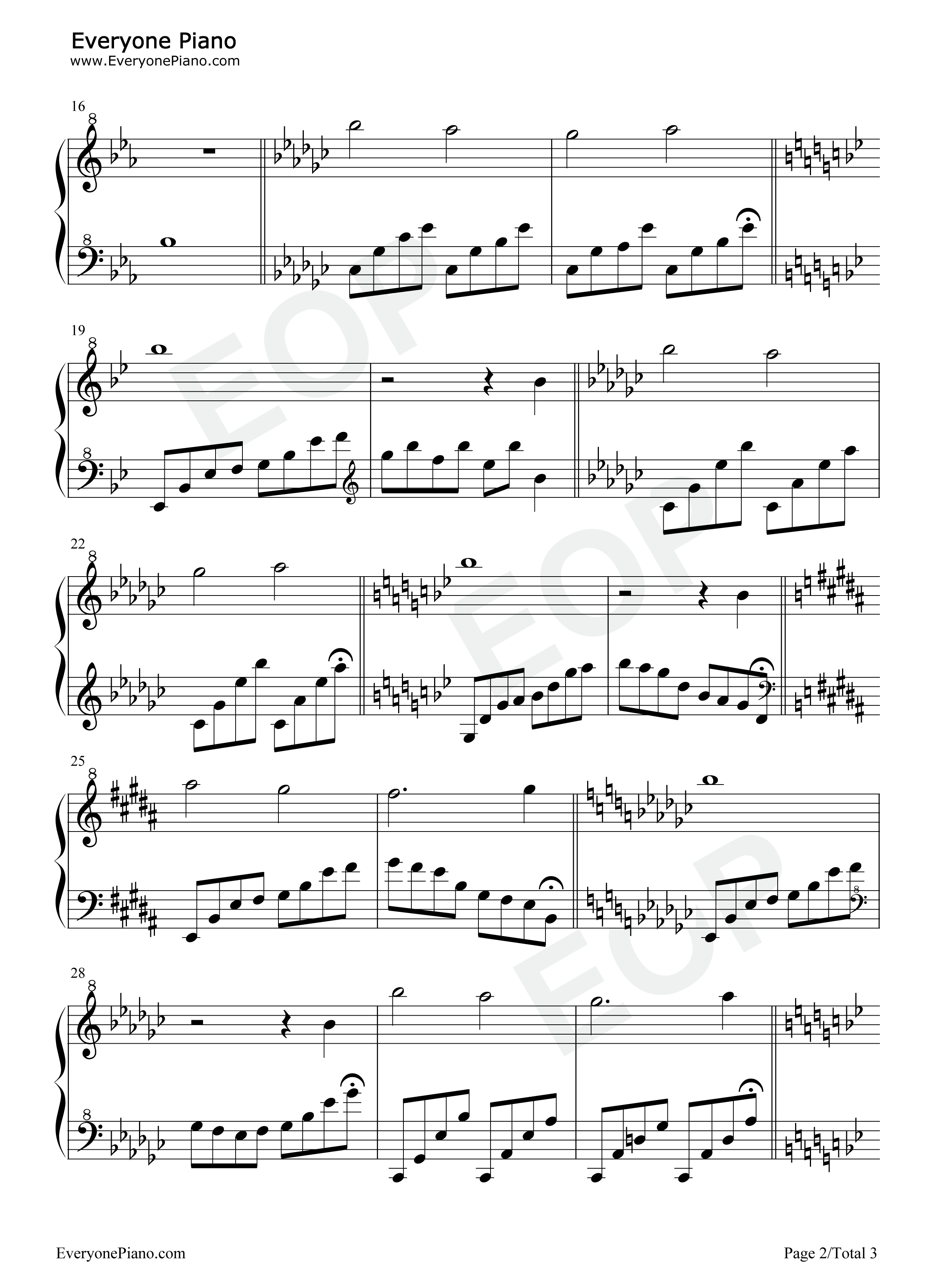 狭径缒幽钢琴谱_陈致逸_HOYO_MiX