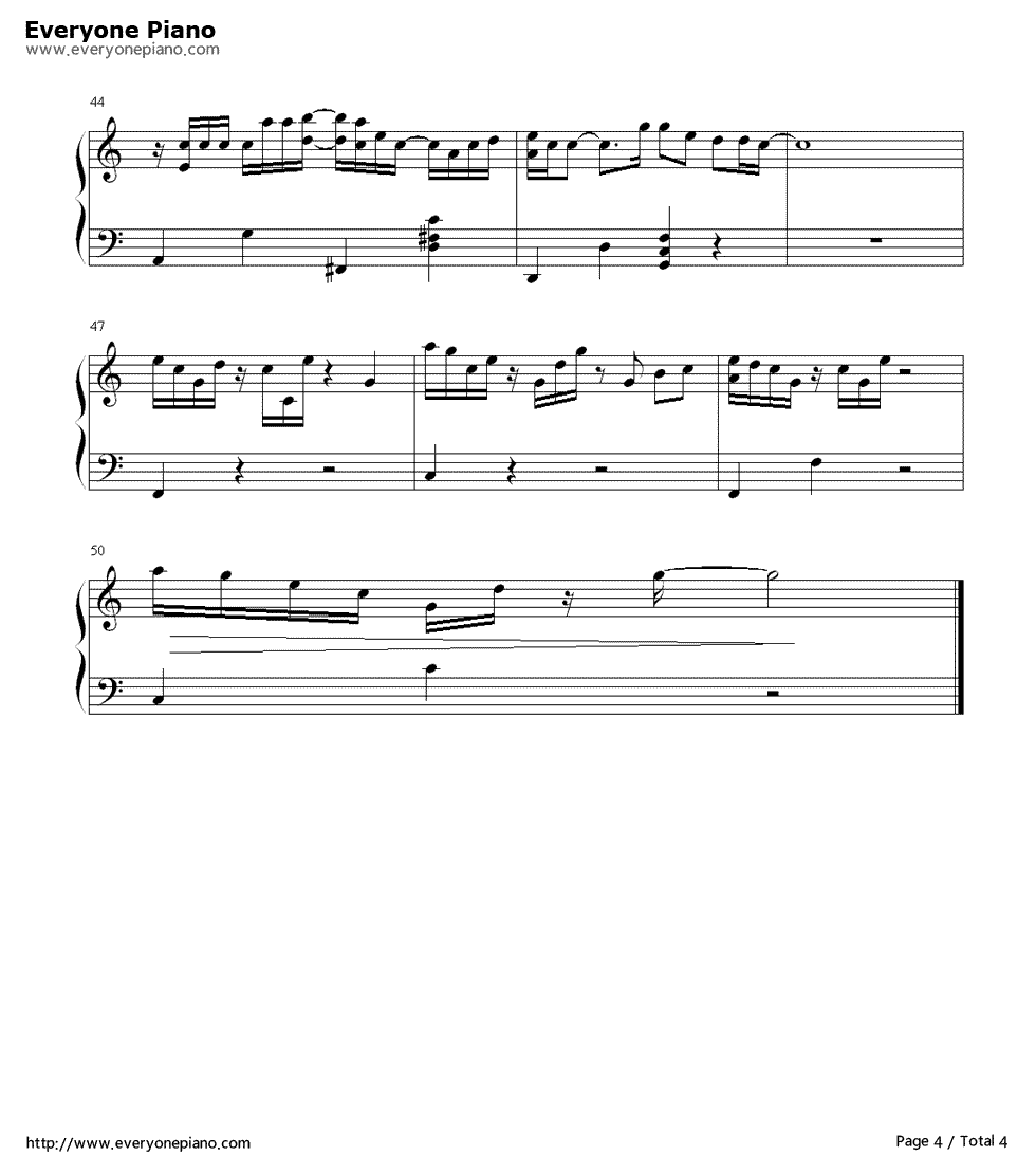 遇到简单版钢琴谱_方雅贤