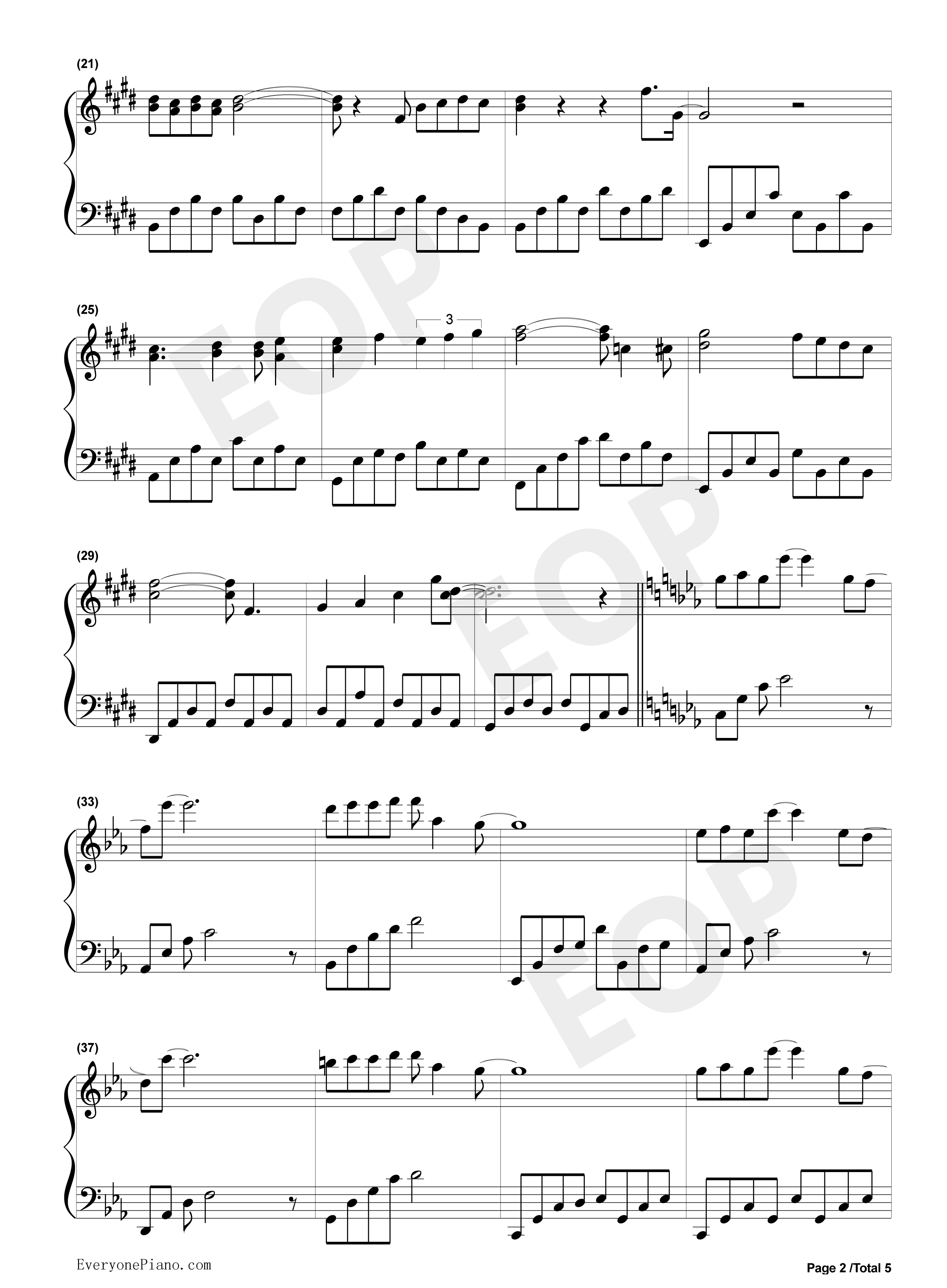 悲伤的天使钢琴谱_伊戈尔·克鲁托伊