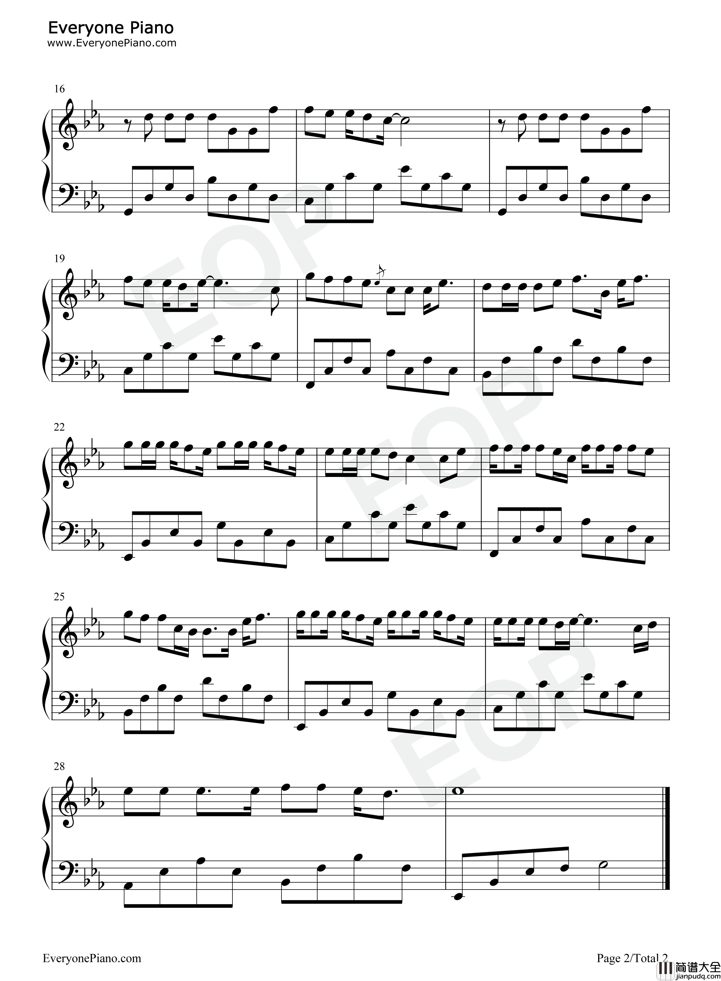 留什么给你钢琴谱_孙楠