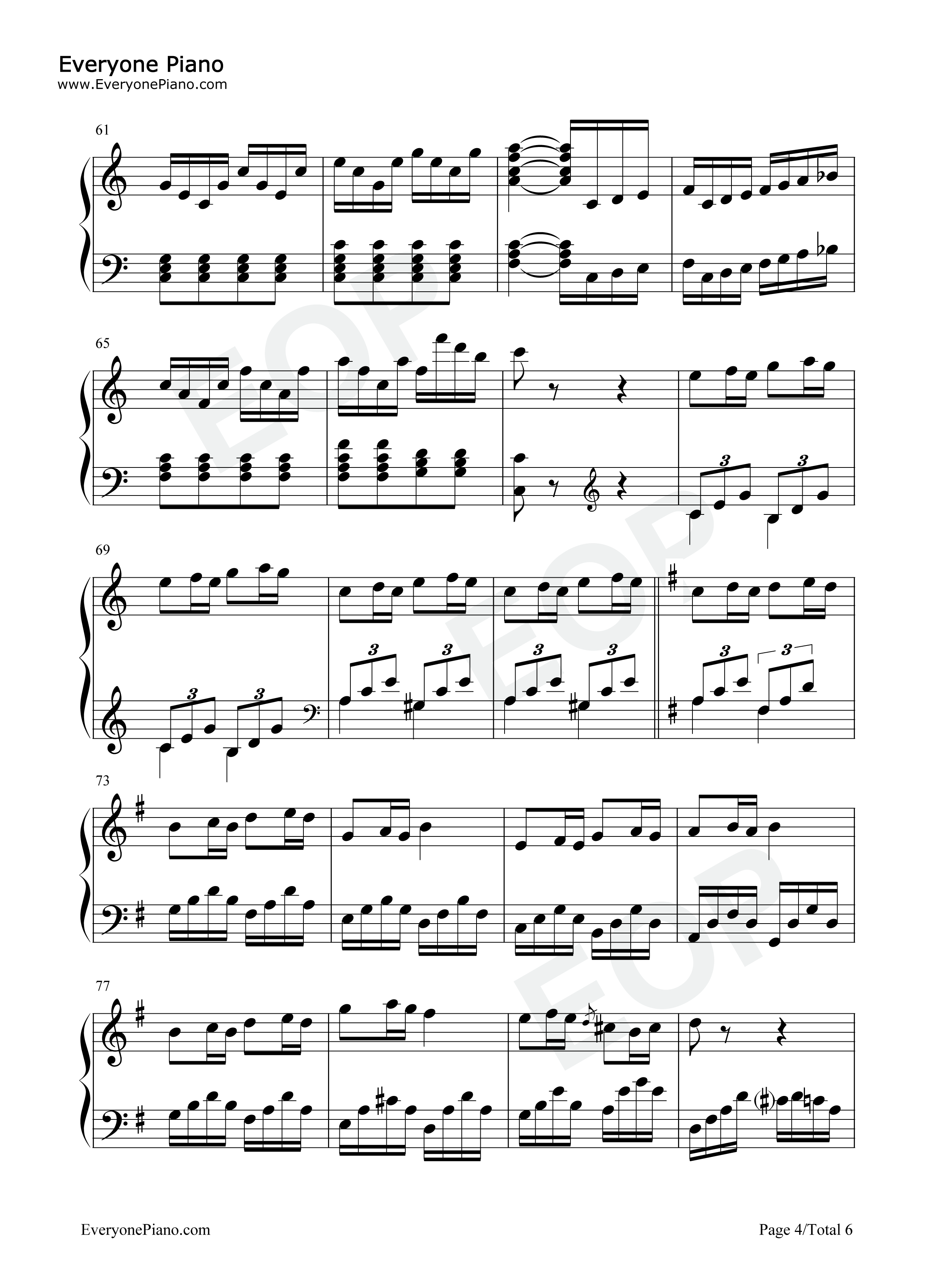 贝多芬第25号钢琴奏鸣曲第三乐章钢琴谱_贝多芬