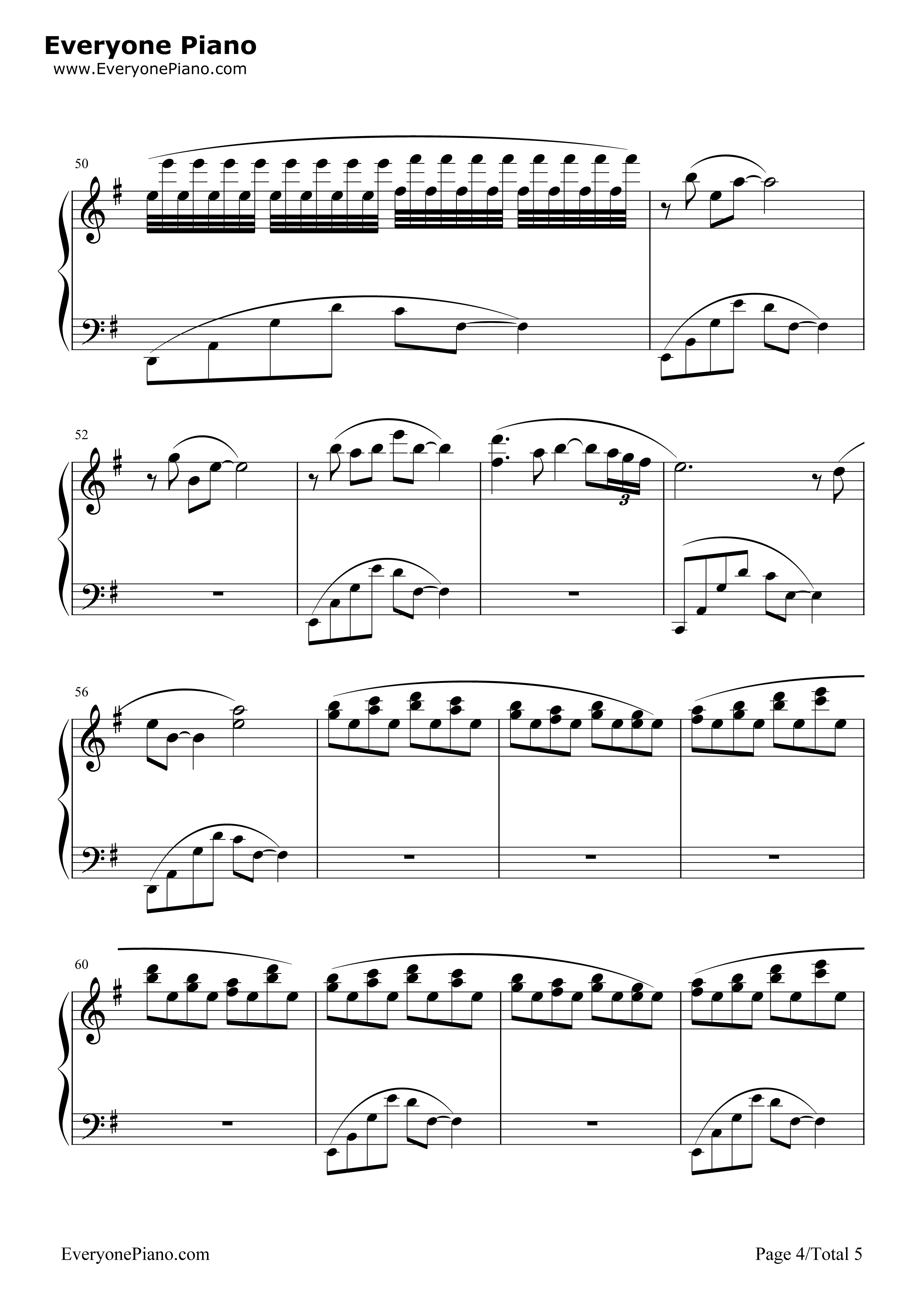 第六号车站钢琴谱_久石让_宫崎骏