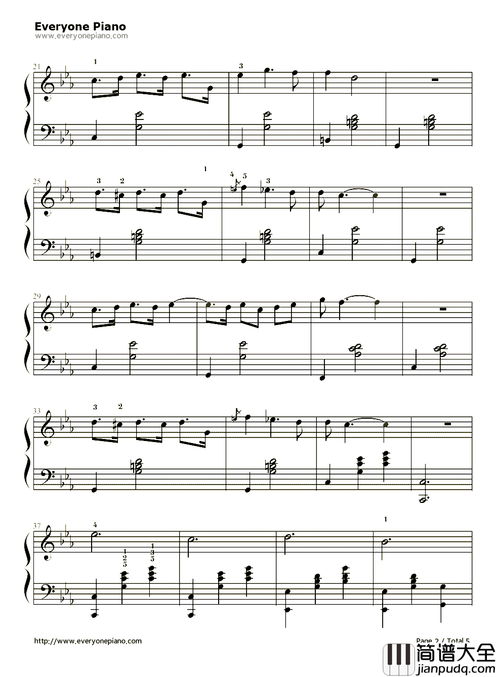 致青春_钢琴谱_王菲__Faye_Wong