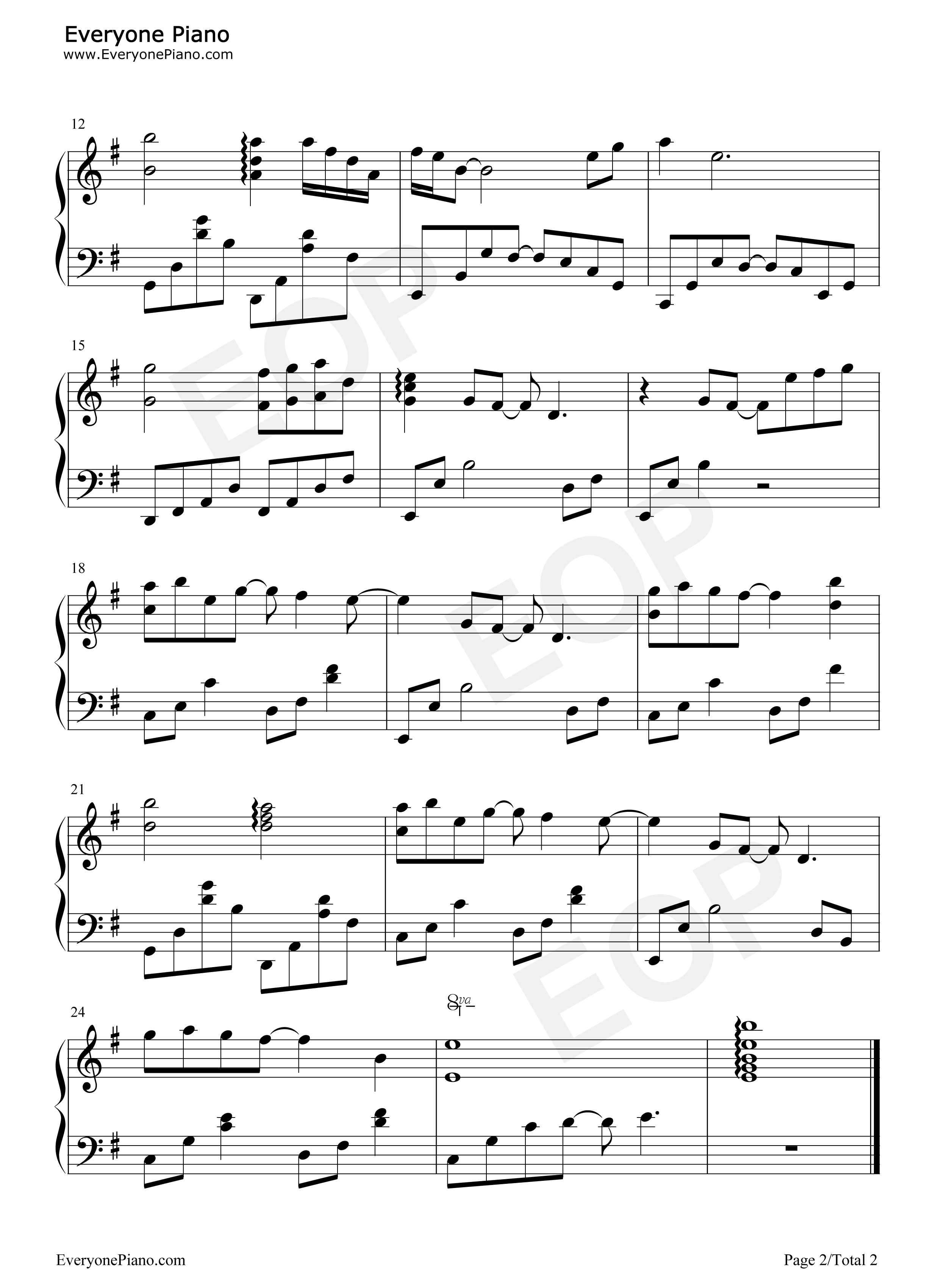 火影忍者插曲钢琴谱_增田俊郎