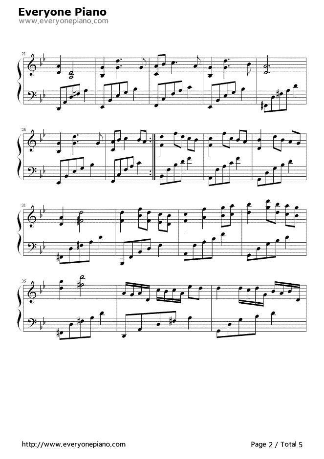 追梦人钢琴谱_神秘园