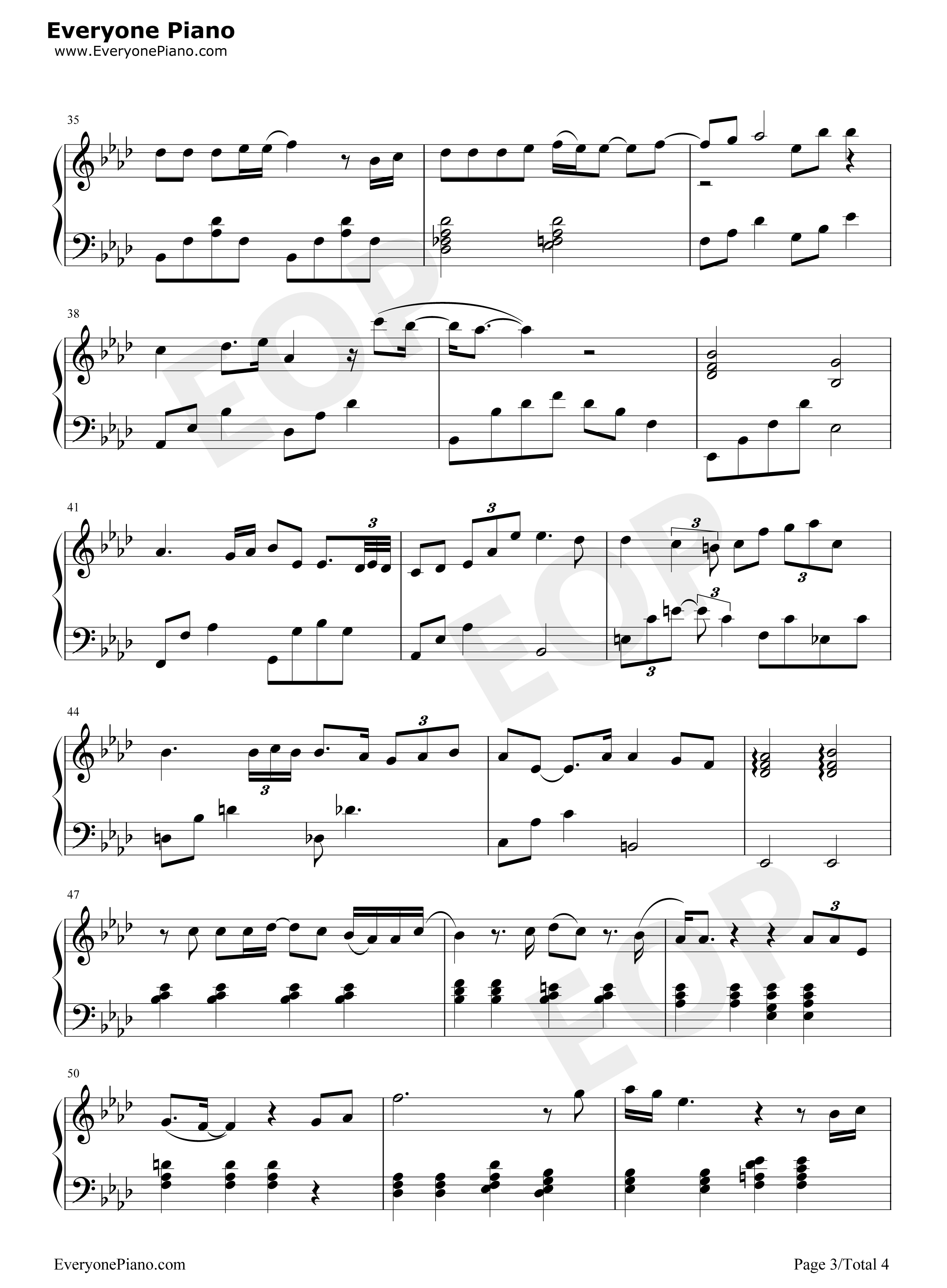 姻缘钢琴谱_李承哲