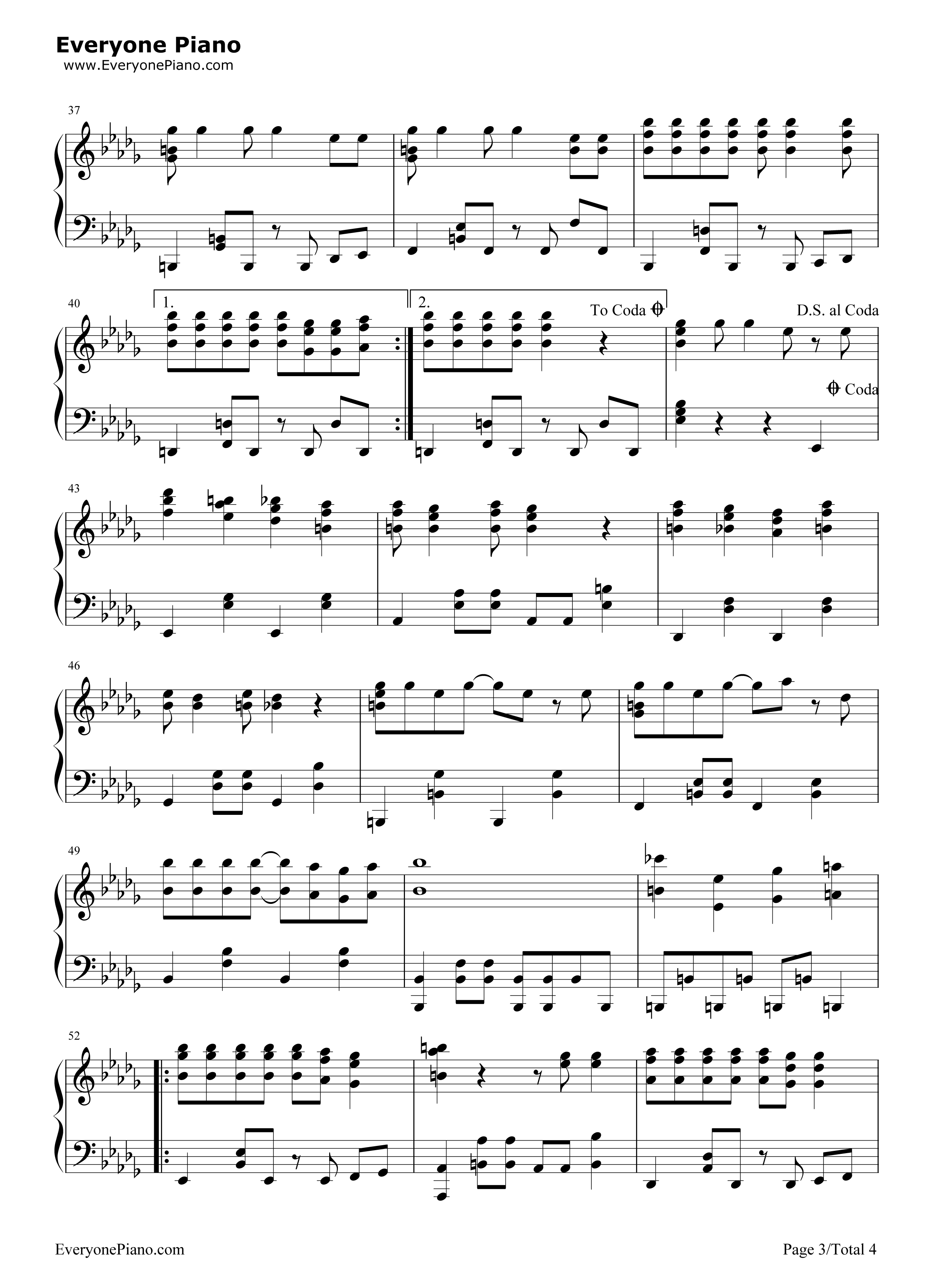 Nobody_钢琴谱_Wonder_Girls