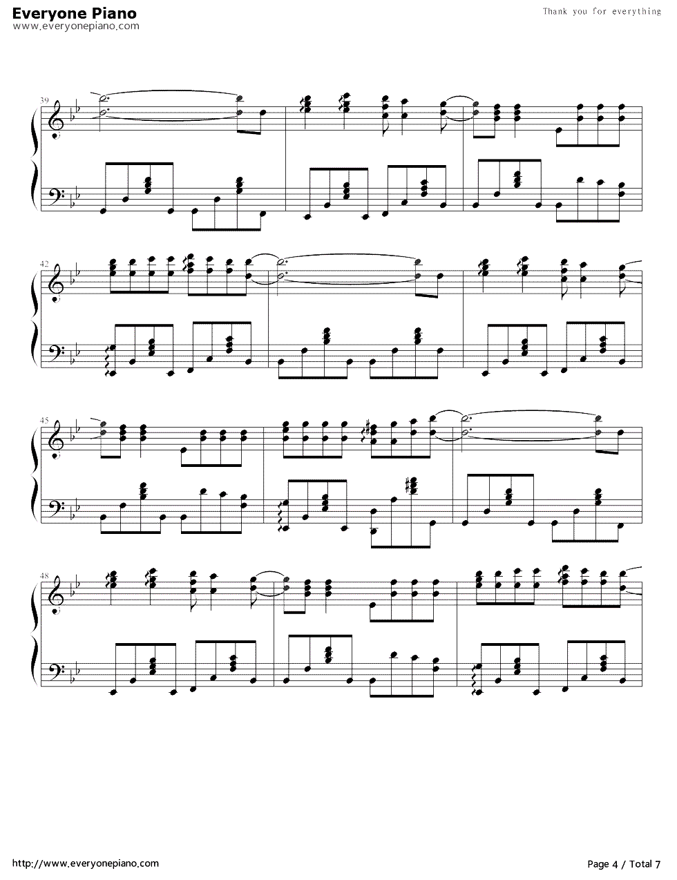 Thank_you_for_everything钢琴谱_岩田小百合