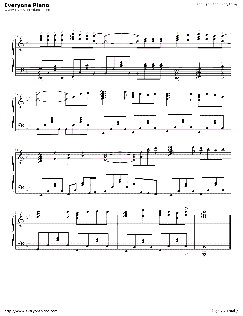 Thank_you_for_everything钢琴谱_岩田小百合
