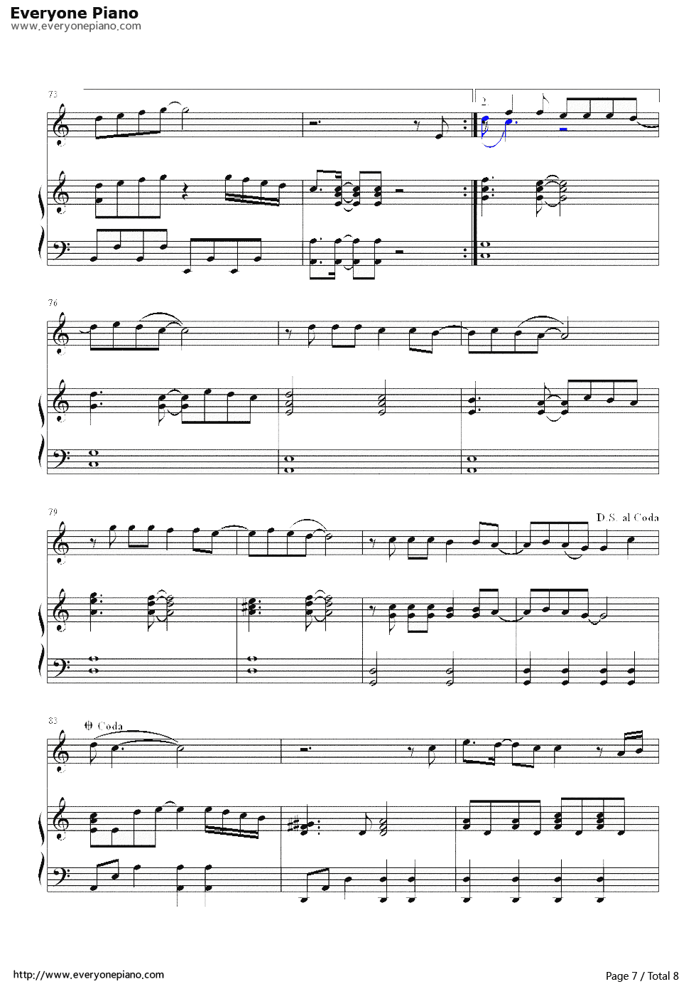 Paradise伴奏钢琴谱_Coldplay