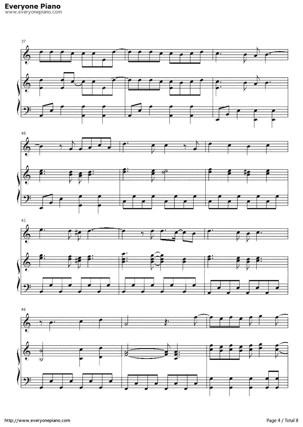 Paradise伴奏钢琴谱_Coldplay