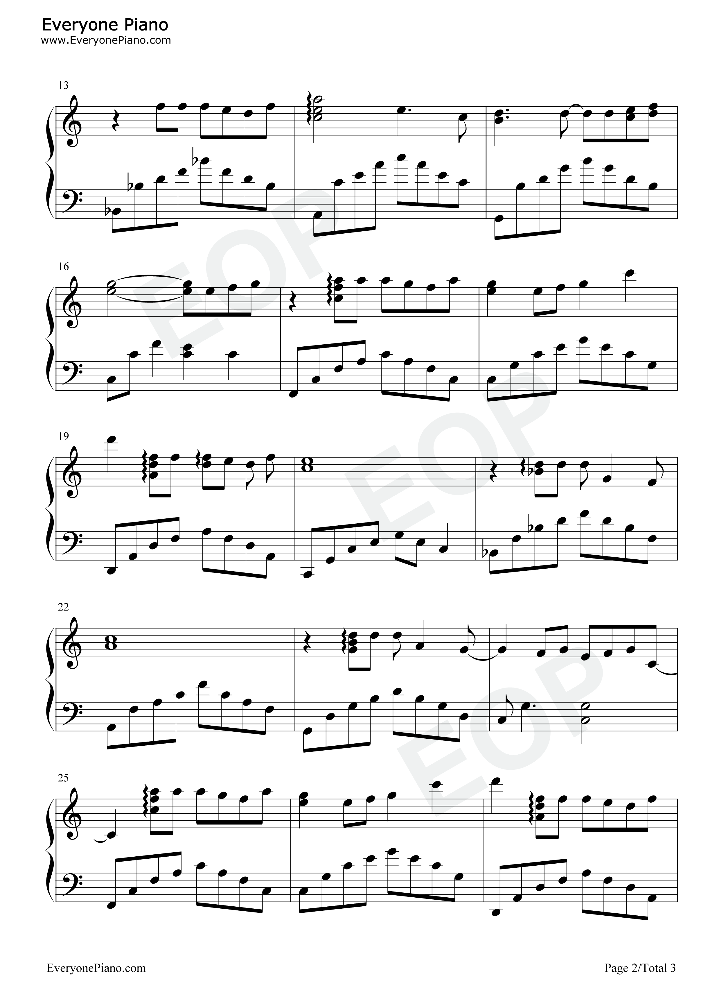 3000万年前からのメッセージ钢琴谱_矢野立美