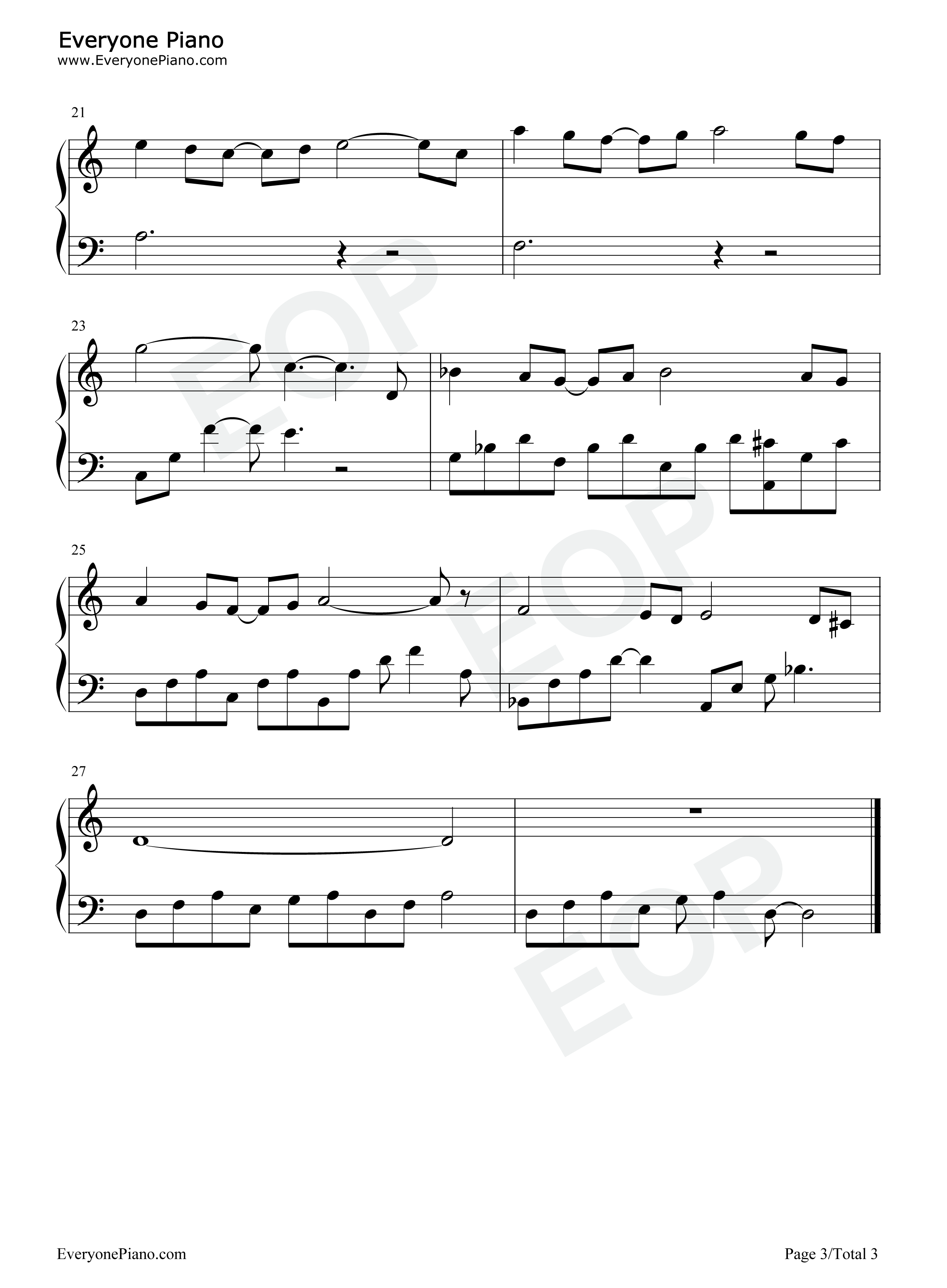 湮没的忆念钢琴谱_陈致逸_HOYO_MiX