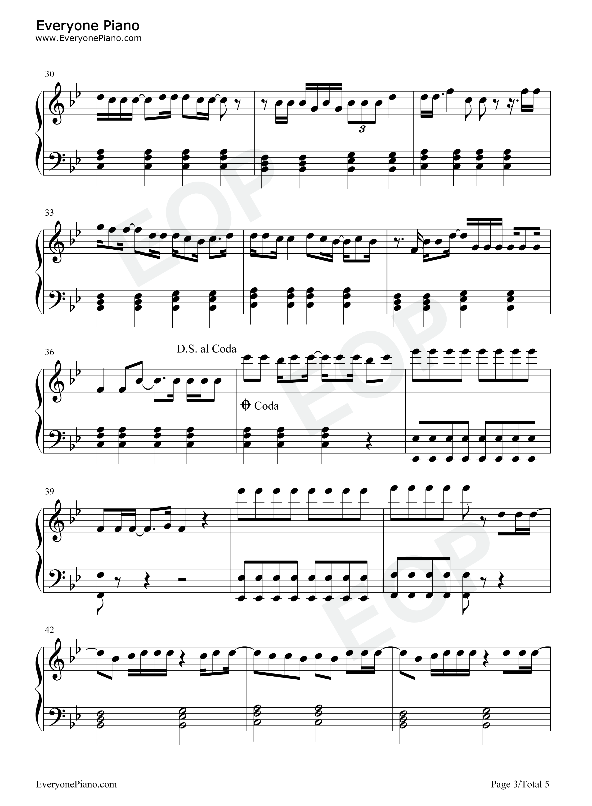 Anyone_for_You_Tiger_Lily钢琴谱_George_Ezra