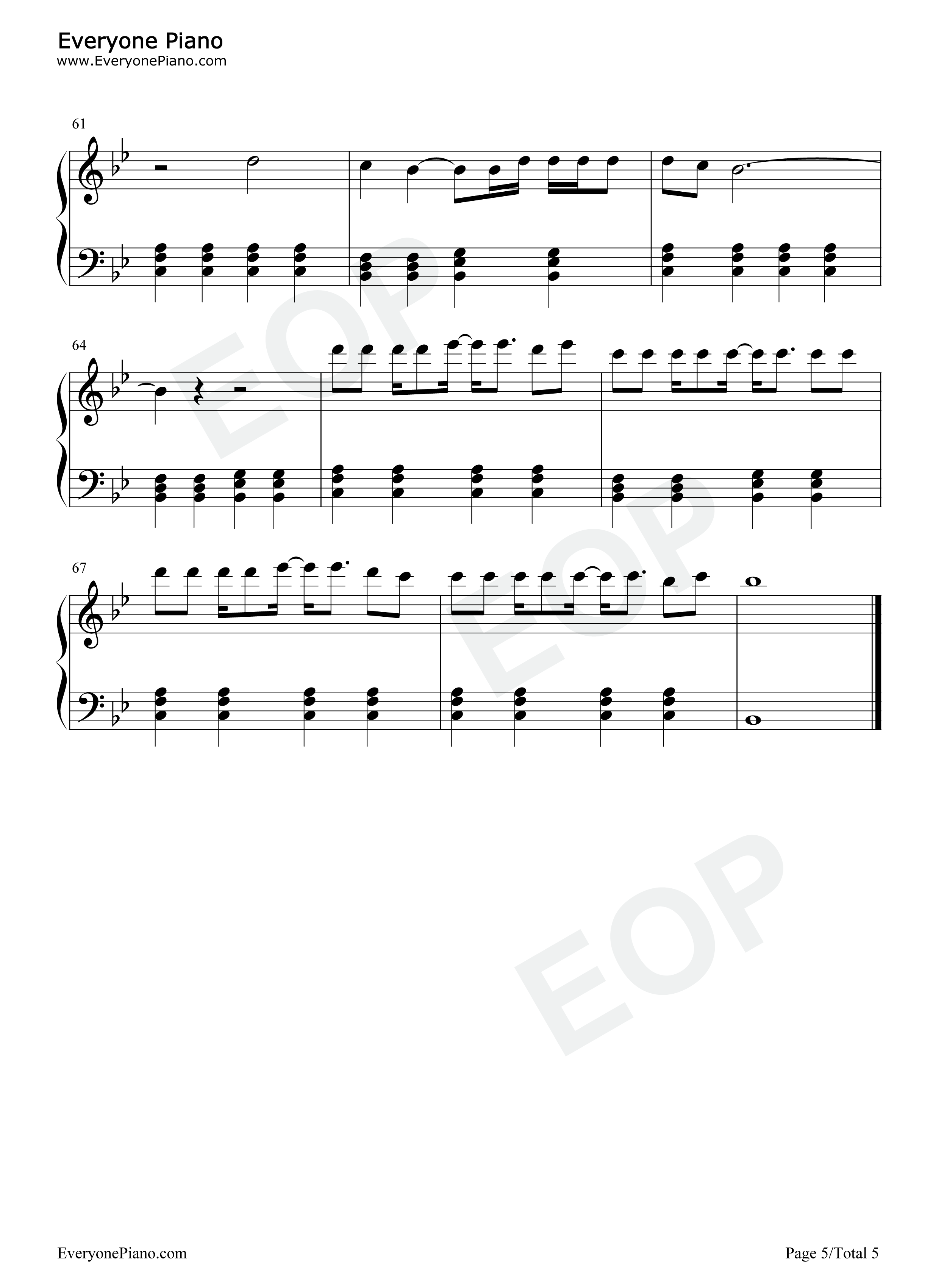 Anyone_for_You_Tiger_Lily钢琴谱_George_Ezra