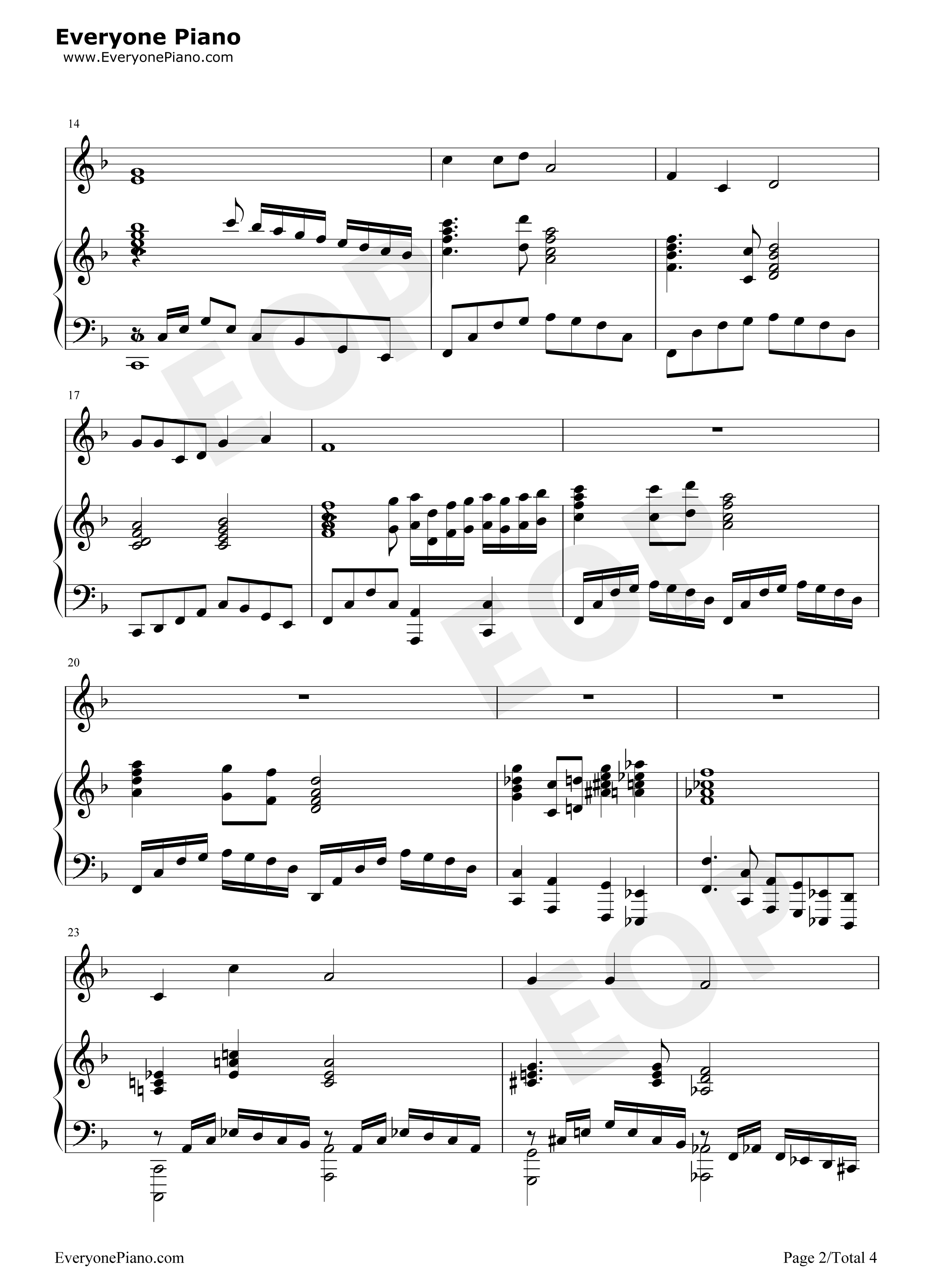 卢沟谣钢琴谱_李明圣