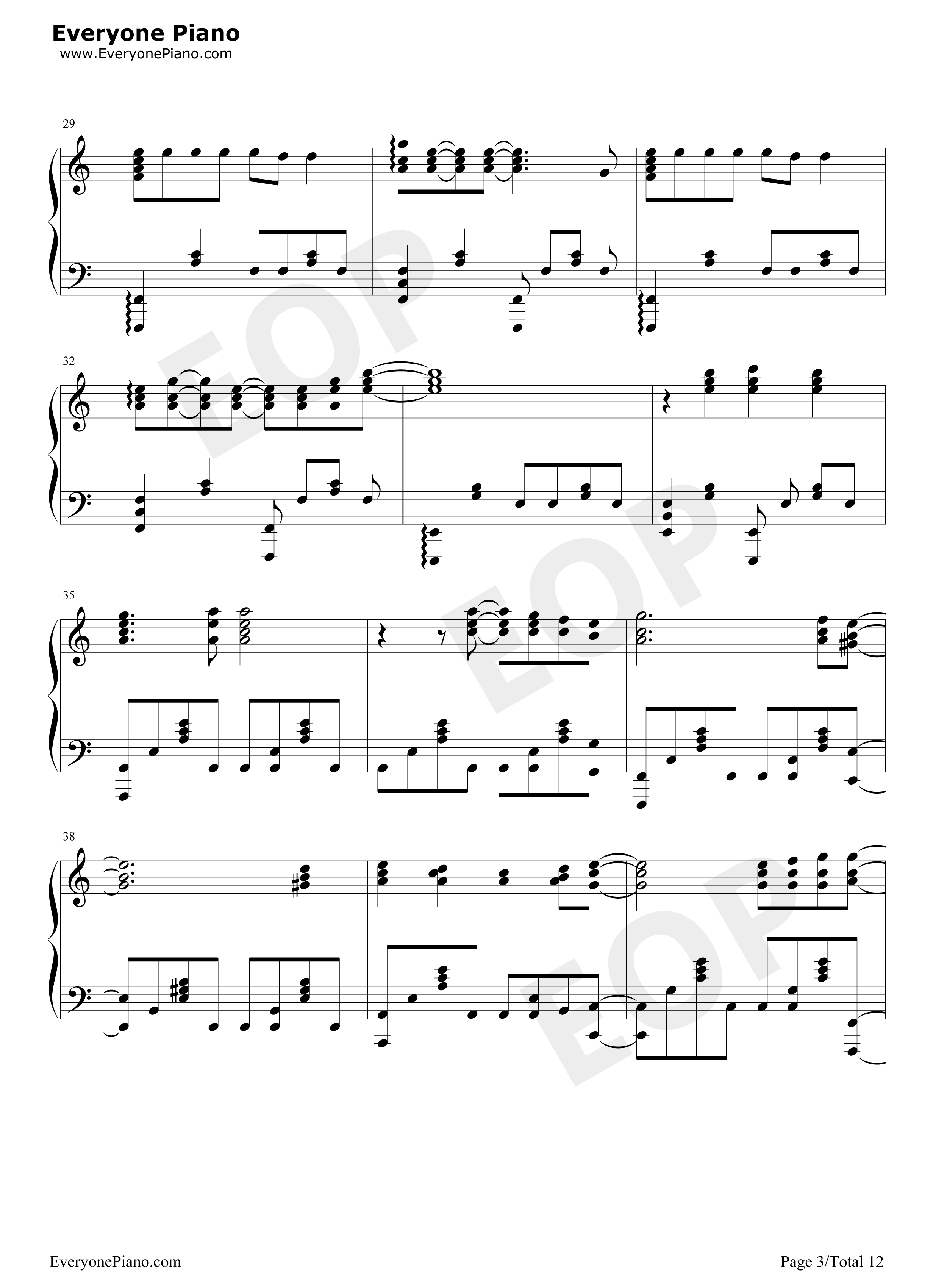 绯色之空钢琴谱_川田麻美