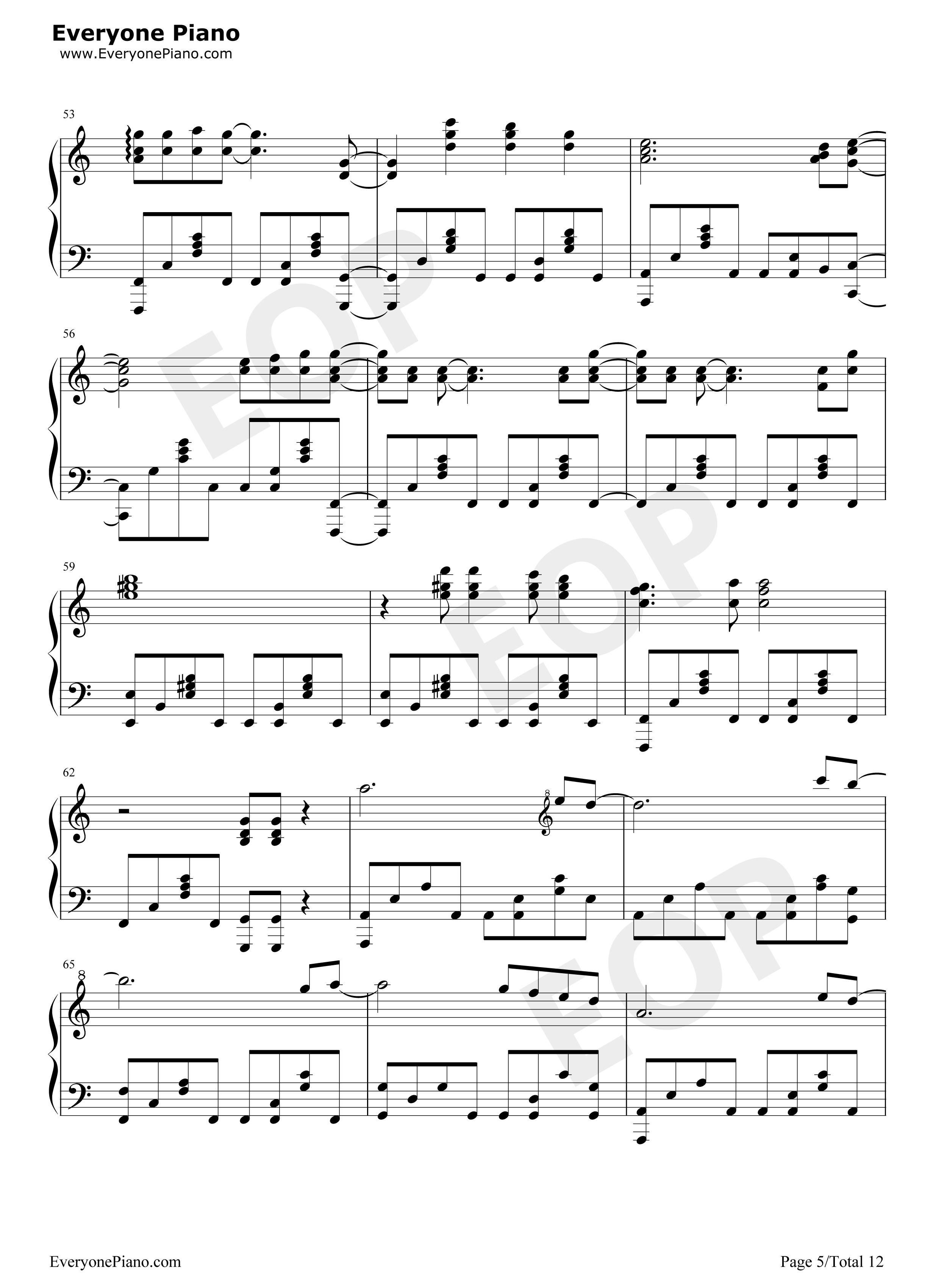 绯色之空钢琴谱_川田麻美