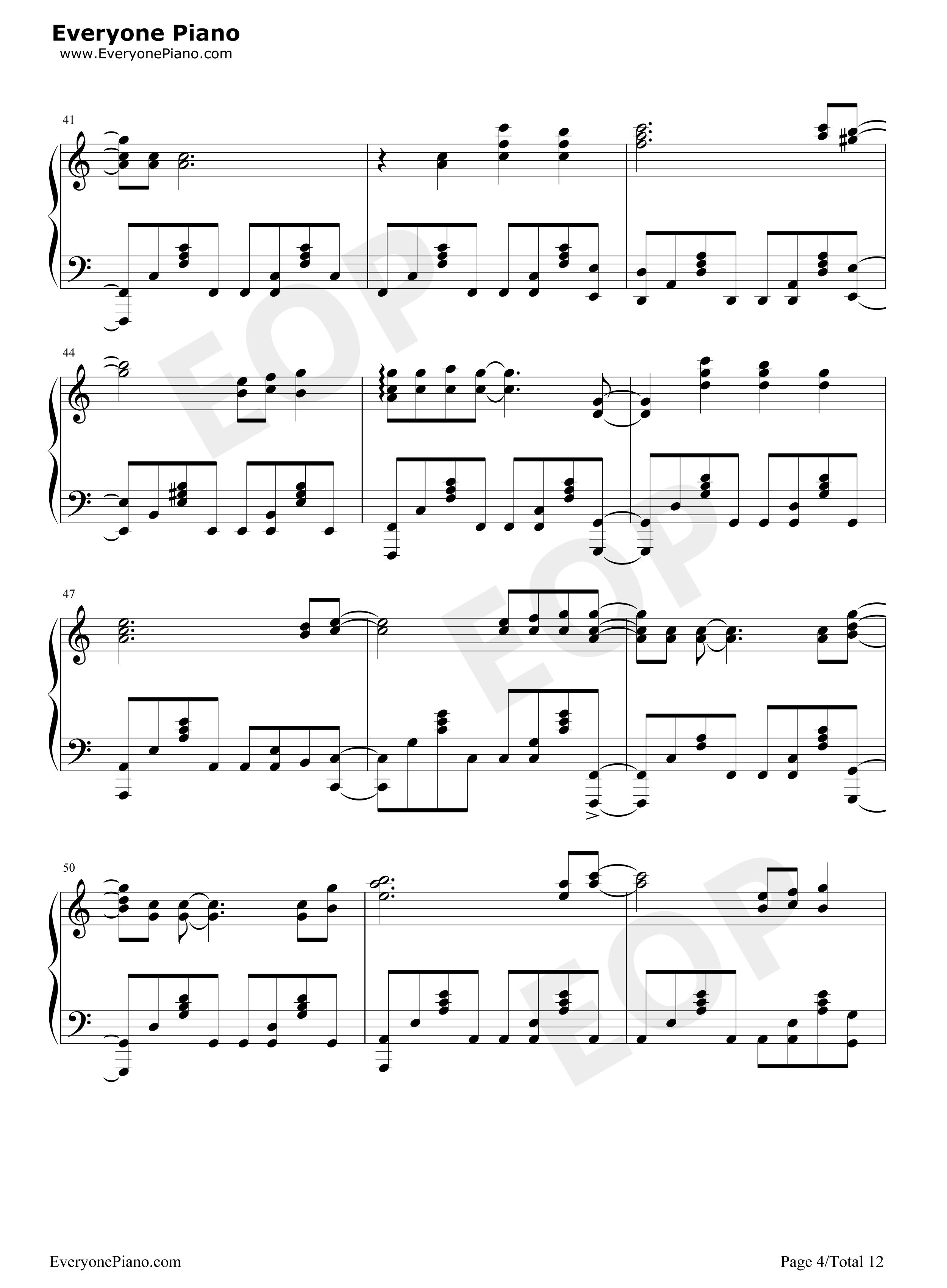 绯色之空钢琴谱_川田麻美