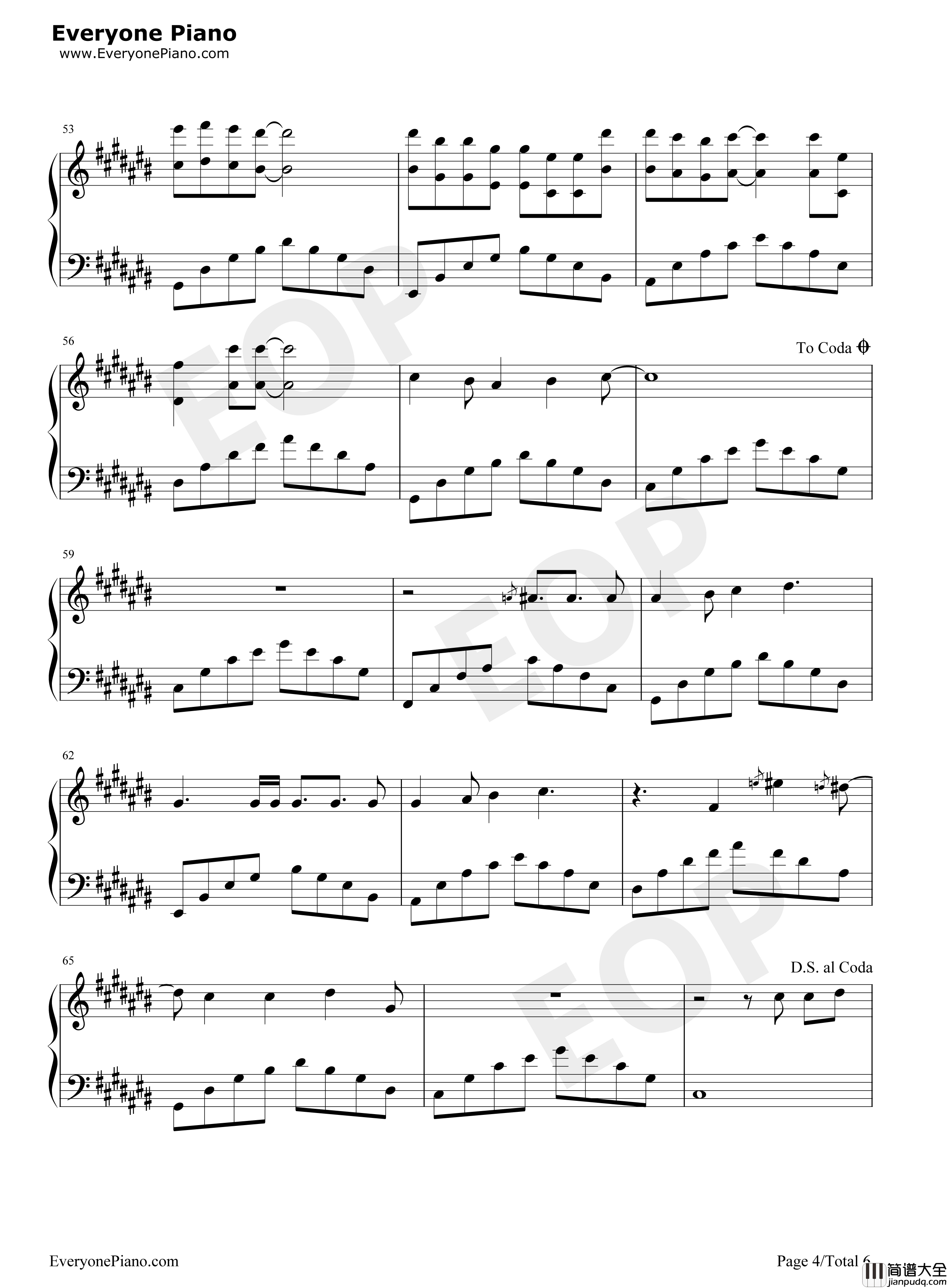 幻听钢琴谱_许嵩