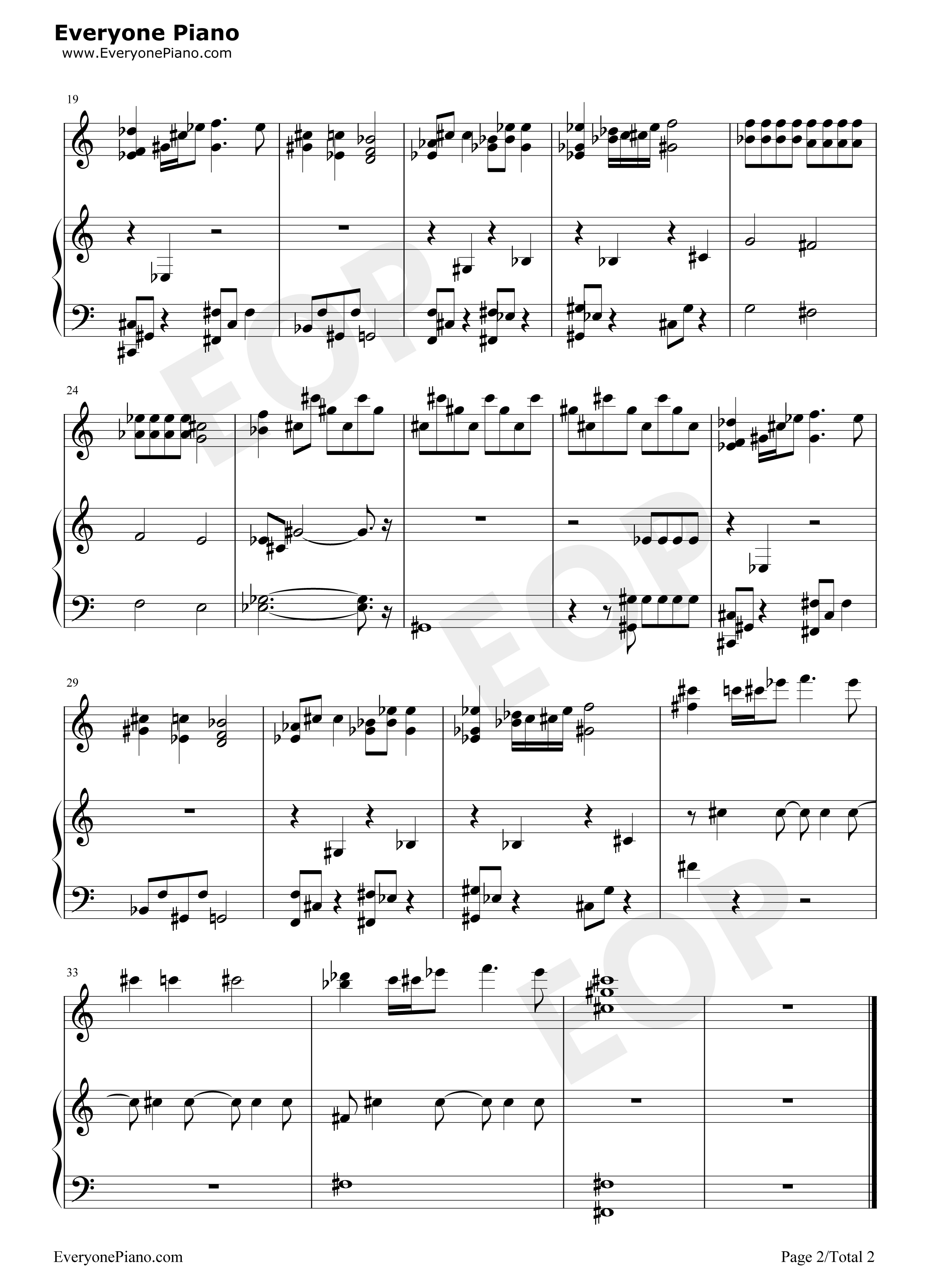 夏の大三角钢琴谱_NICO_Touches_the_Walls