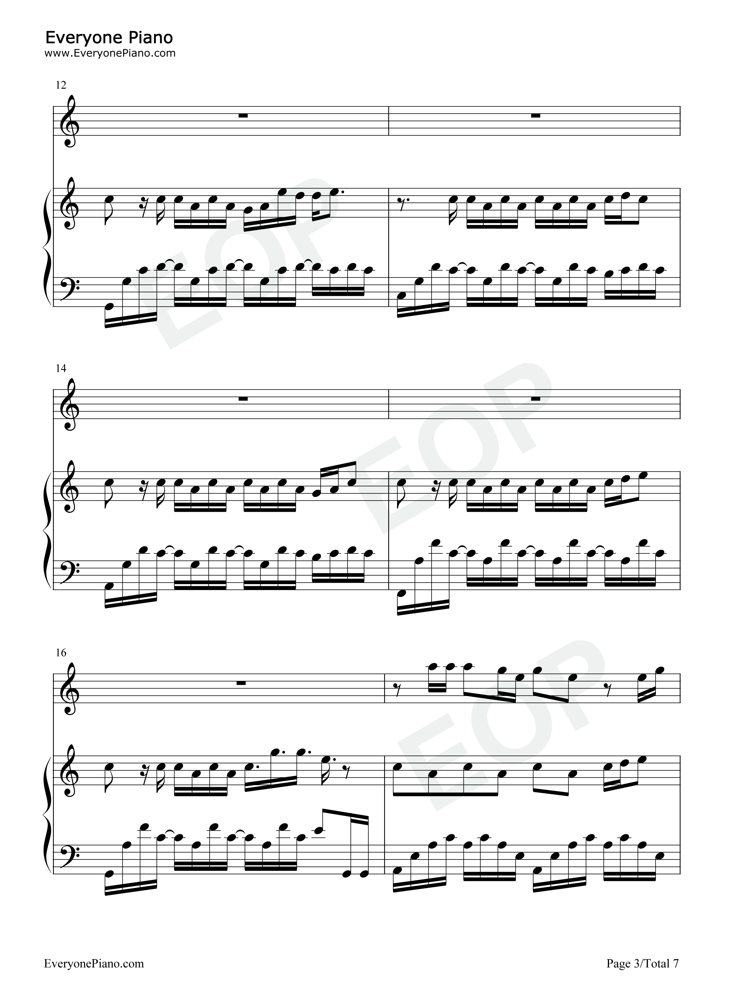 园游会钢琴谱_周杰伦