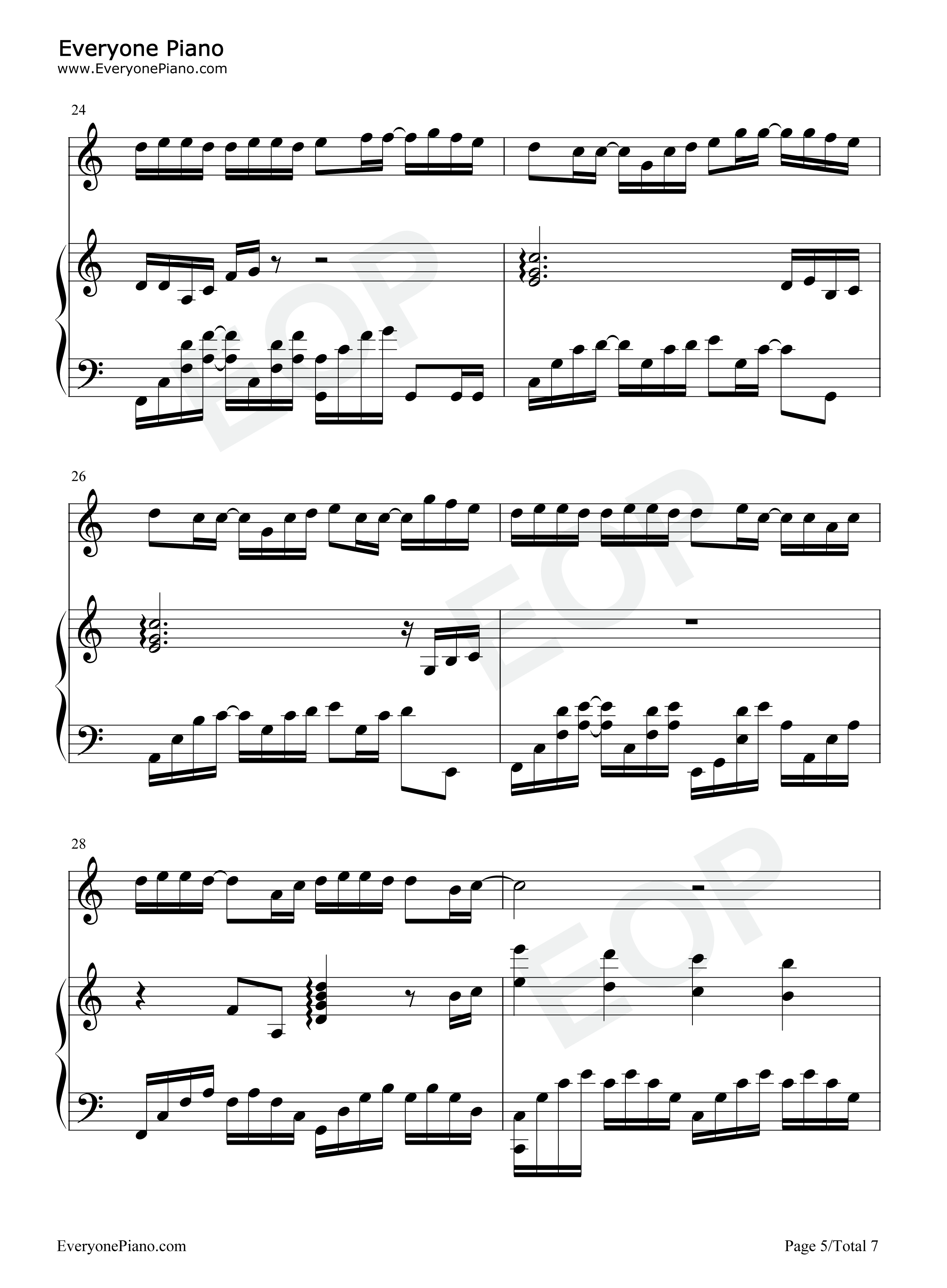 园游会钢琴谱_周杰伦